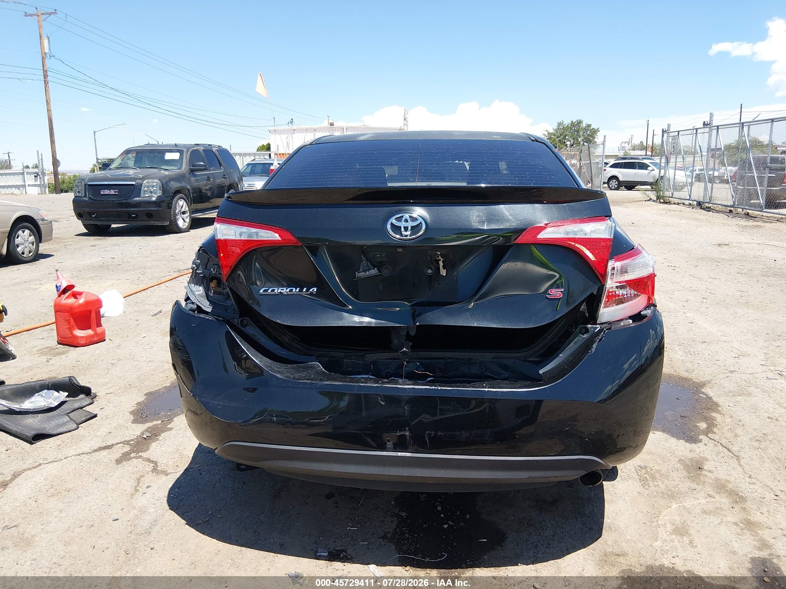 2014 Toyota Corolla S Black vin: 5YFBURHEXEP142225
