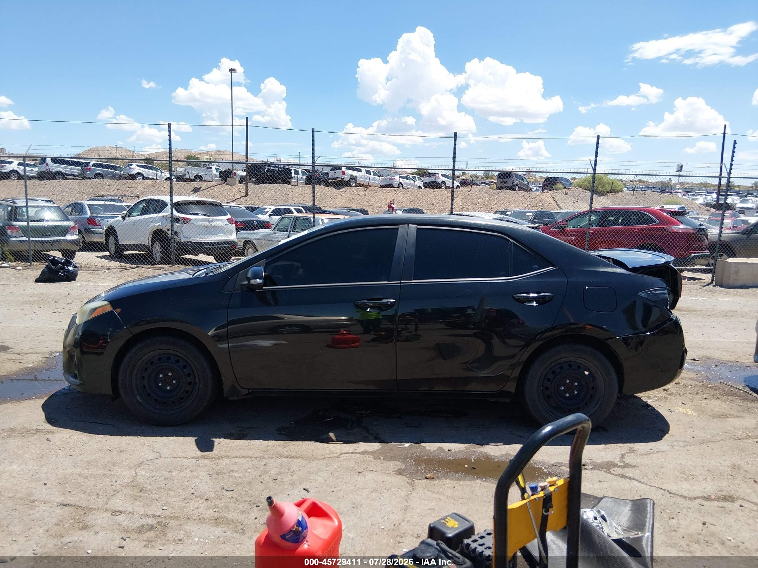 2014 Toyota Corolla S Black vin: 5YFBURHEXEP142225