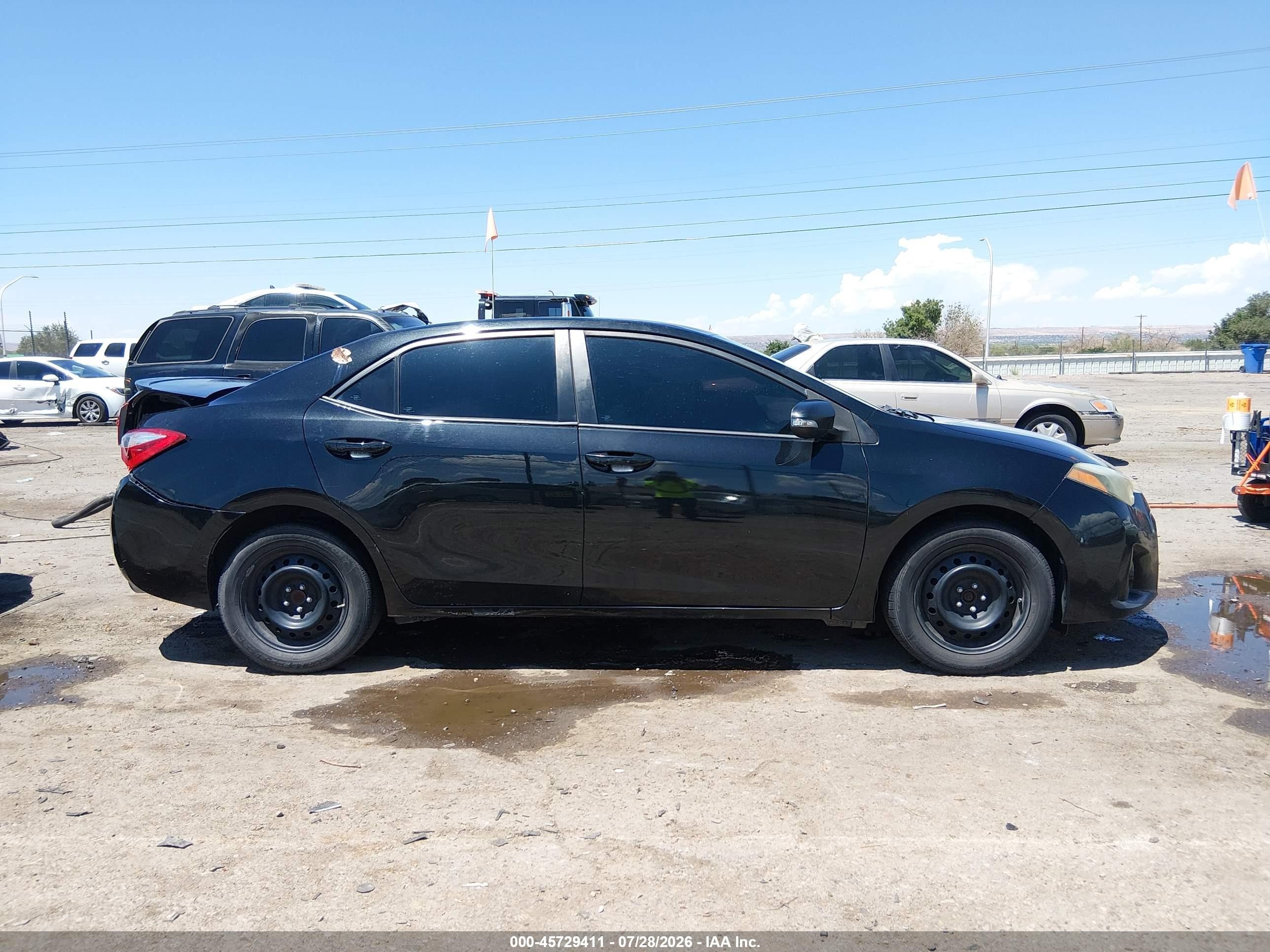 2014 Toyota Corolla S Black vin: 5YFBURHEXEP142225