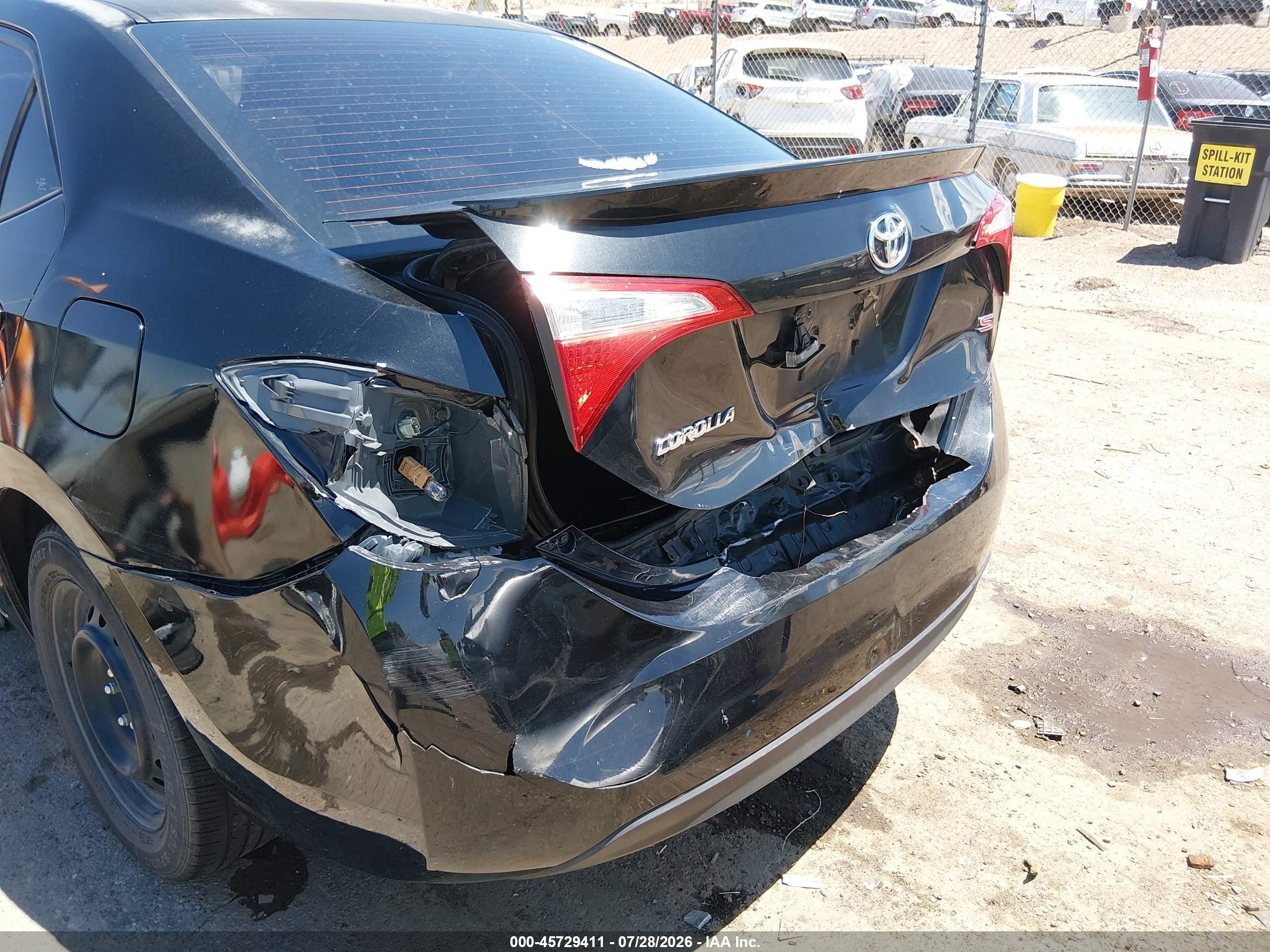 2014 Toyota Corolla S Black vin: 5YFBURHEXEP142225