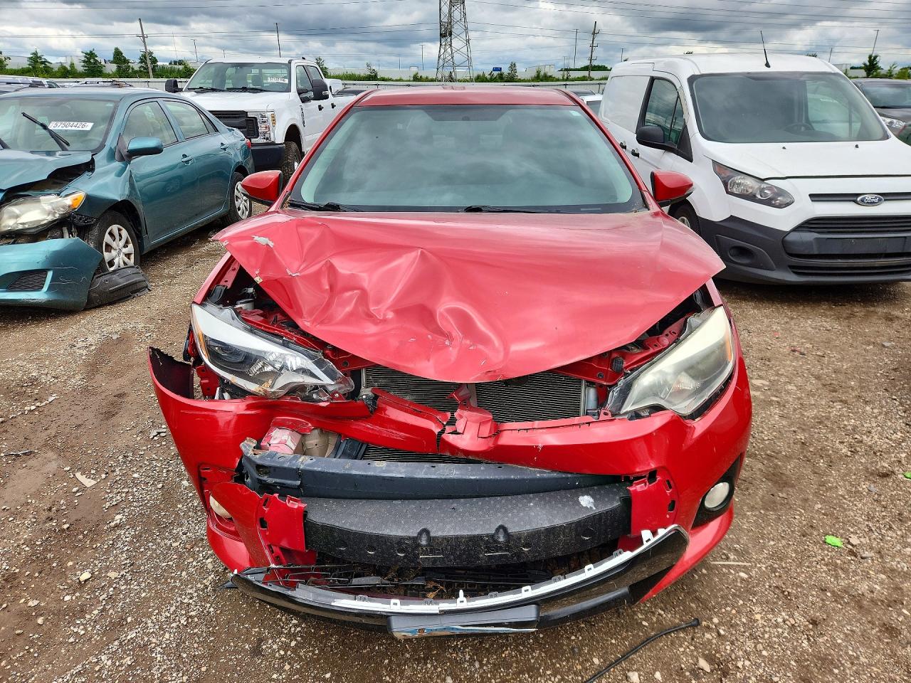 2014 Toyota Corolla S Red vin: 5YFBURHEXEP143794