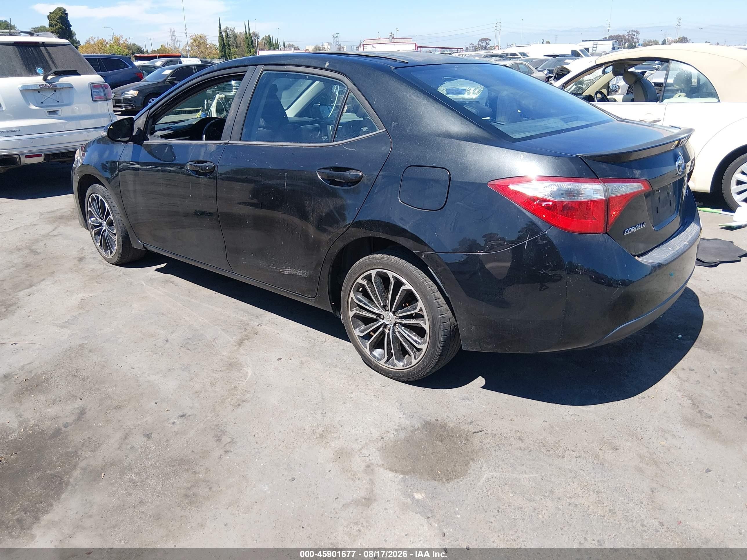 2014 Toyota Corolla S Plus Black vin: 5YFBURHEXEP158487