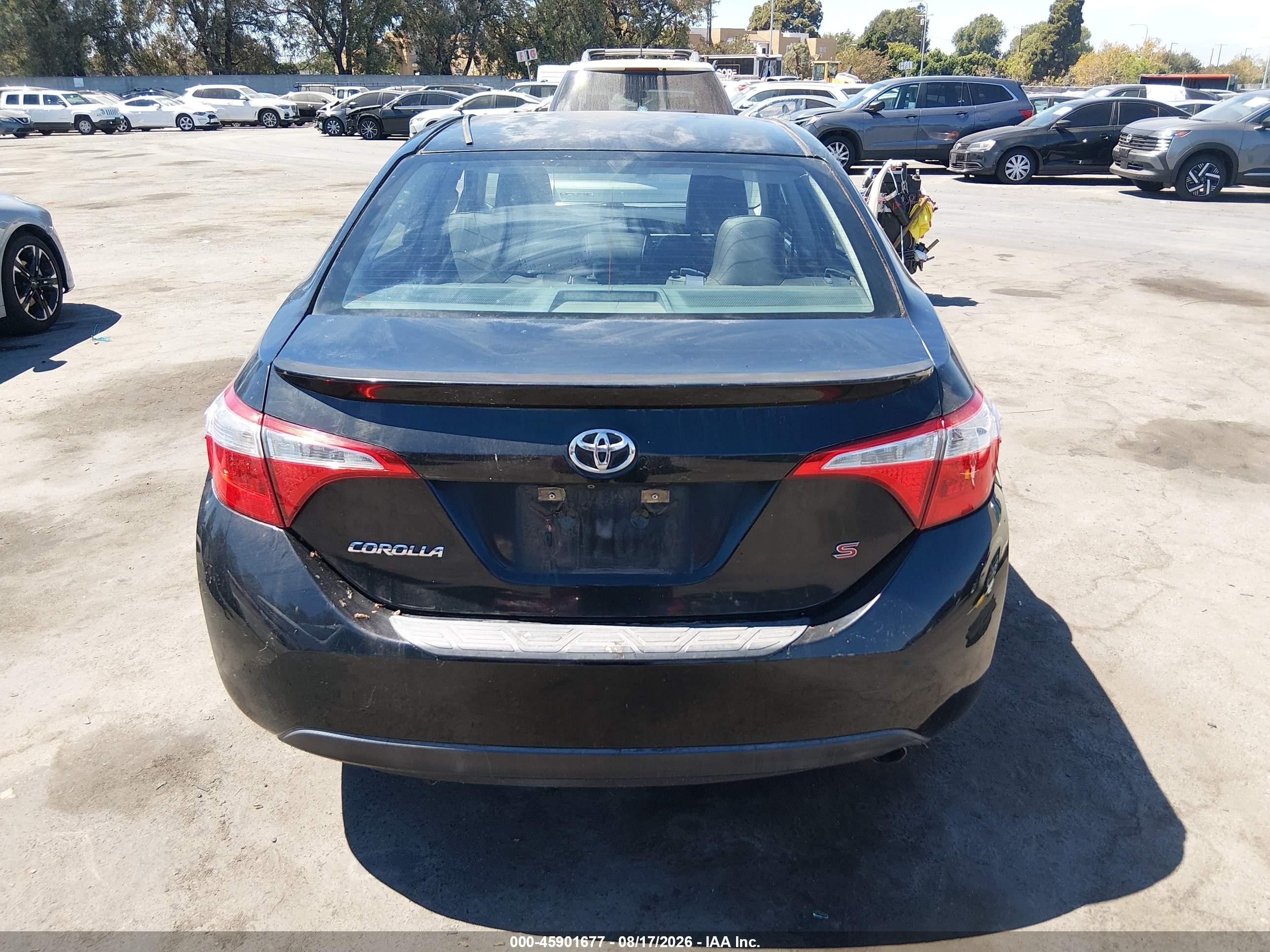 2014 Toyota Corolla S Plus Black vin: 5YFBURHEXEP158487