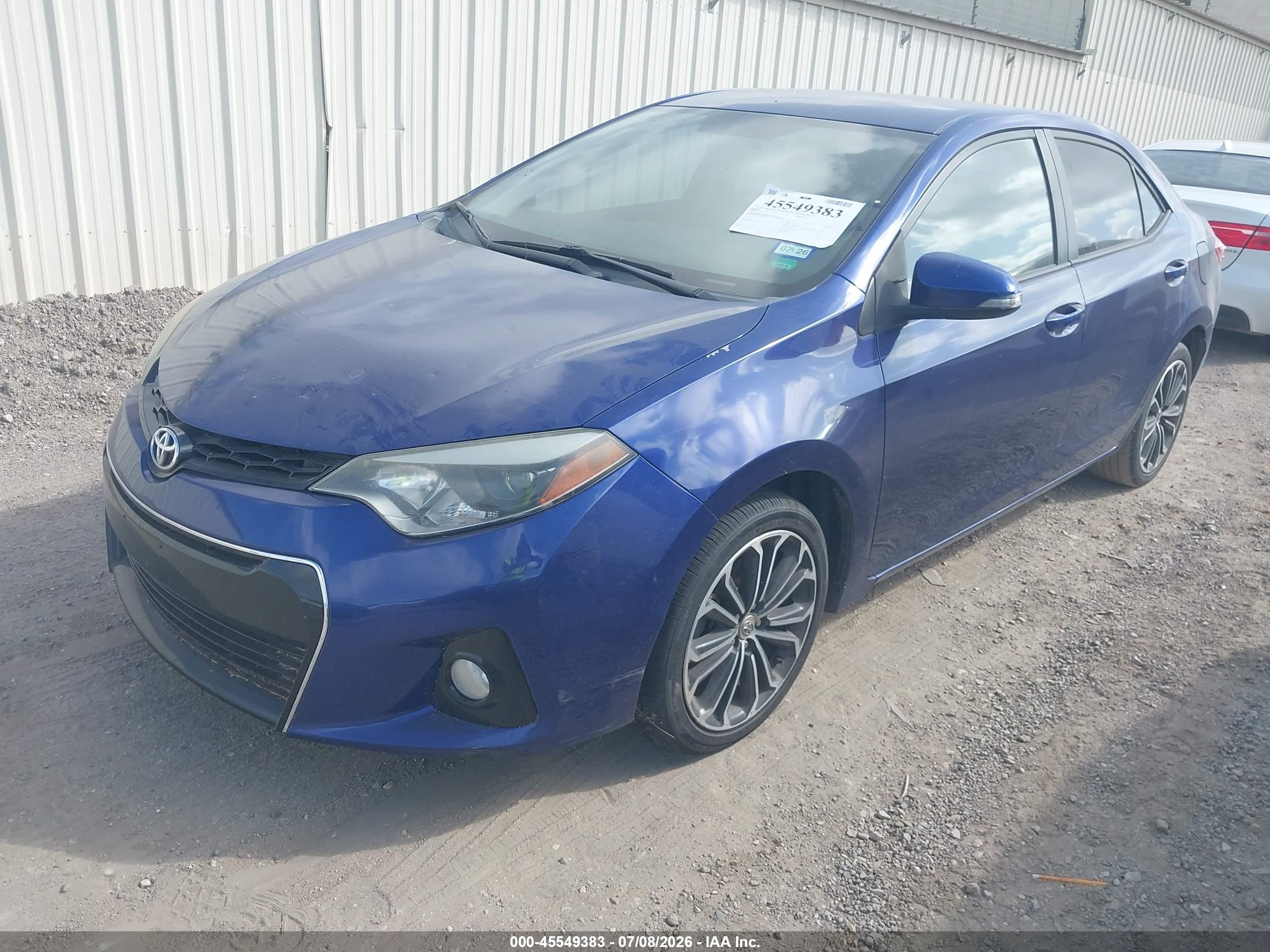 2014 Toyota Corolla S Plus Blue vin: 5YFBURHEXEP161048