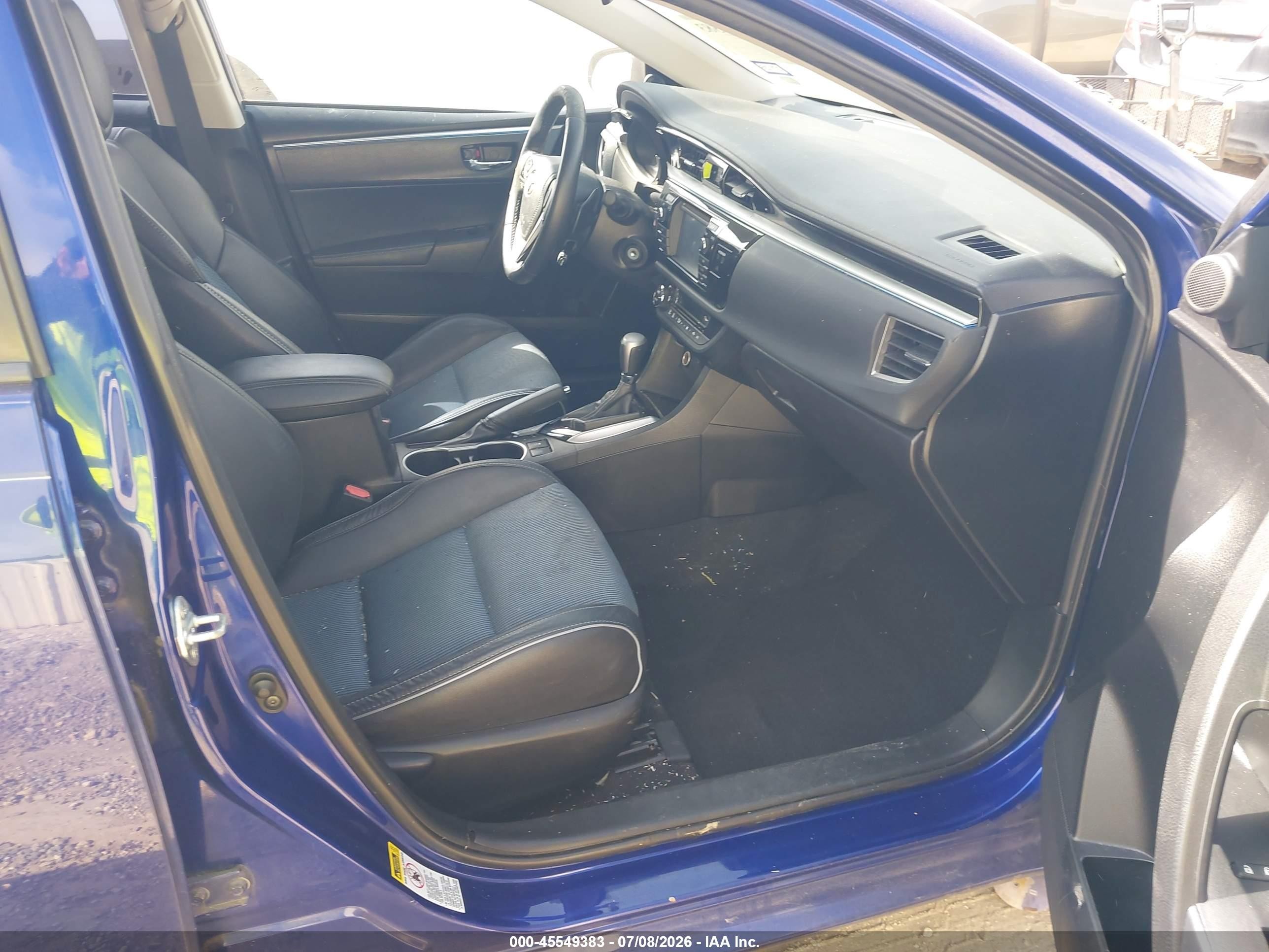 2014 Toyota Corolla S Plus Blue vin: 5YFBURHEXEP161048