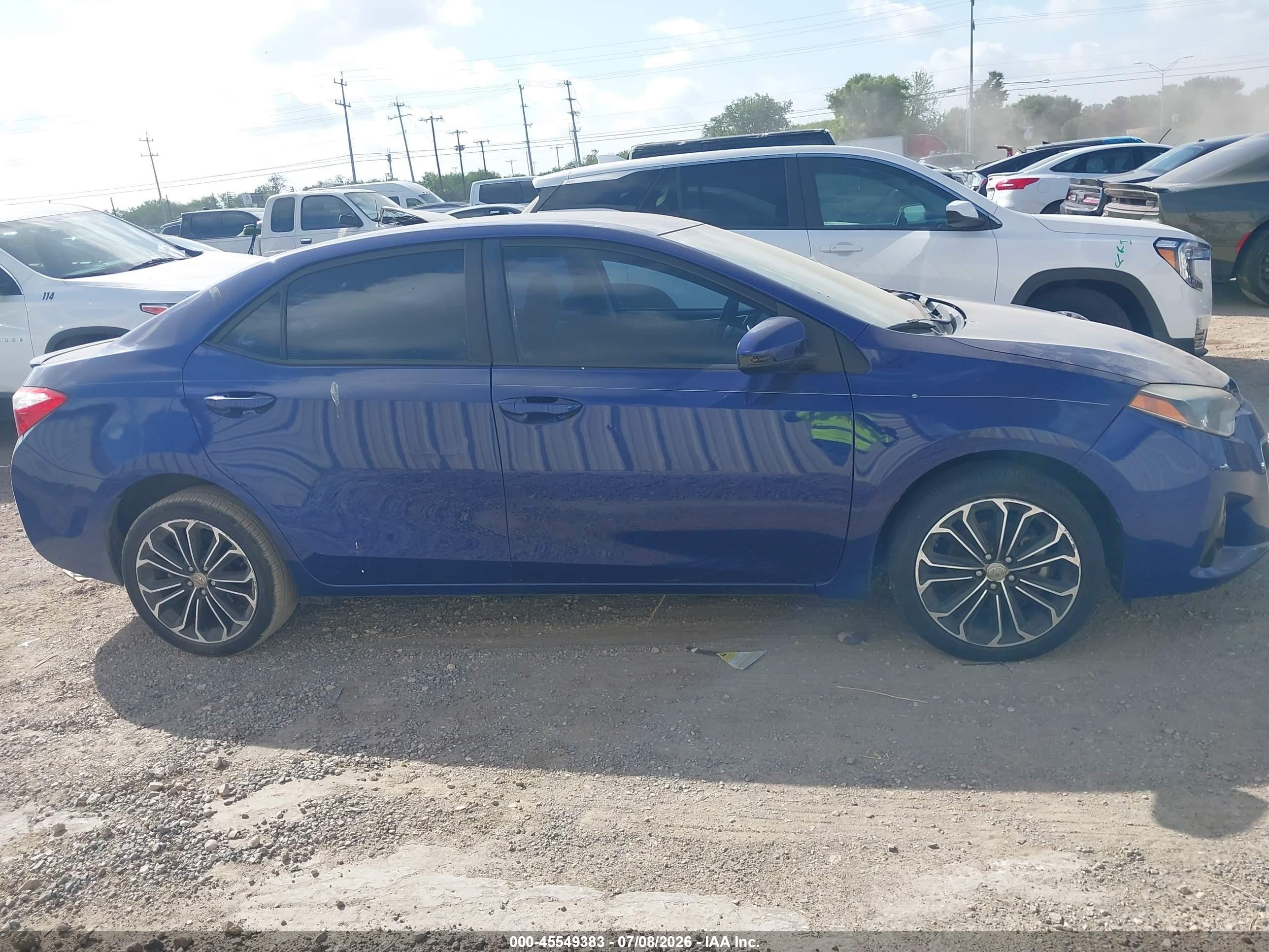 2014 Toyota Corolla S Plus Blue vin: 5YFBURHEXEP161048