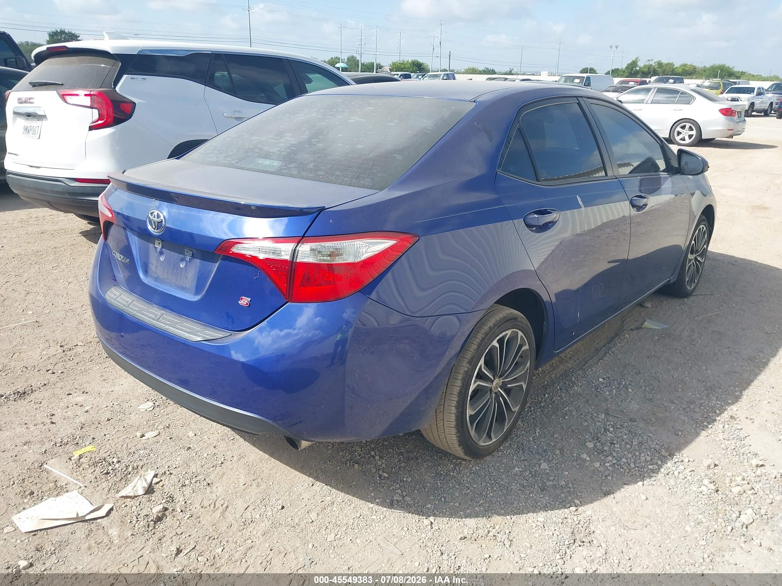 2014 Toyota Corolla S Plus Blue vin: 5YFBURHEXEP161048