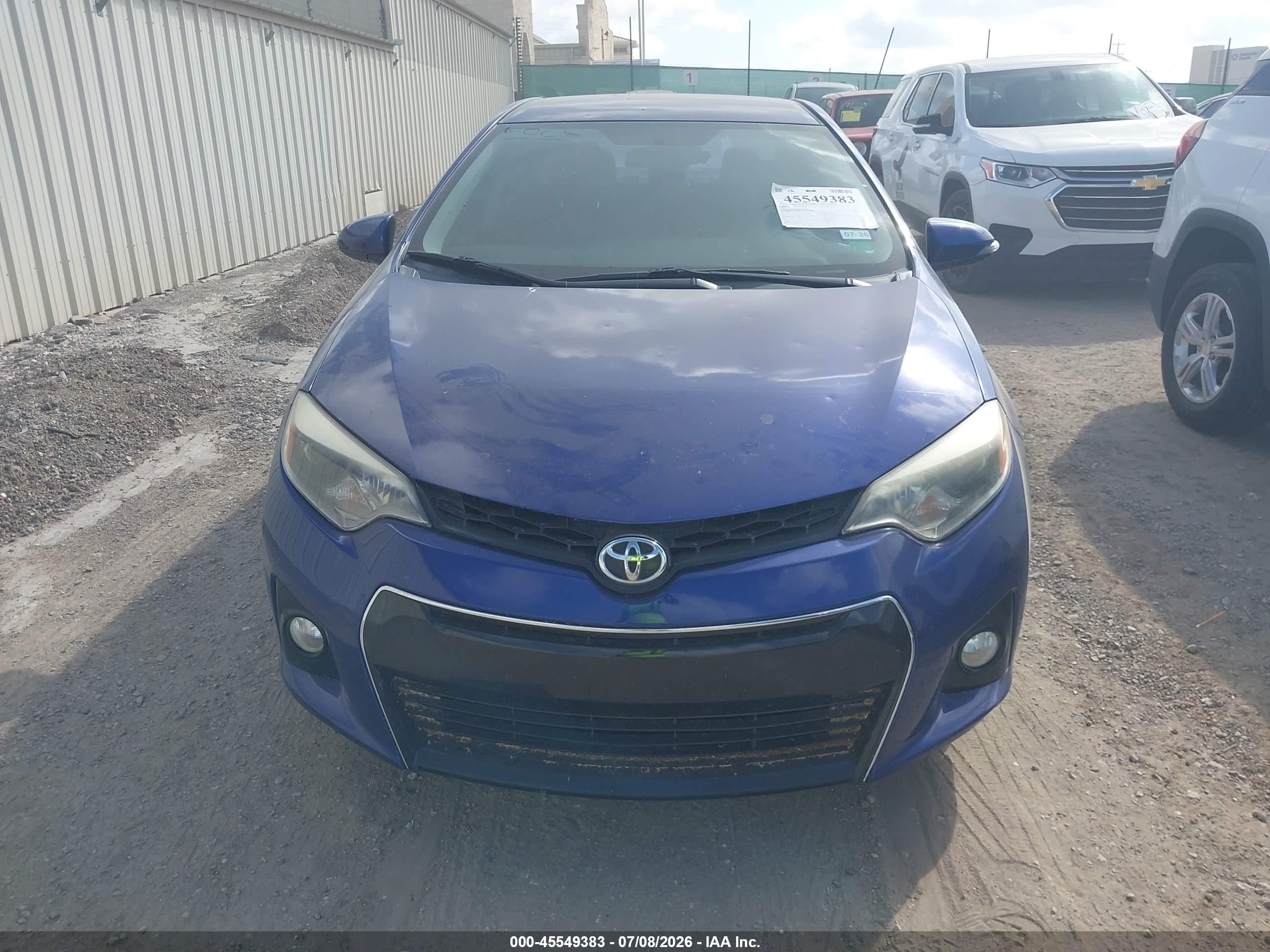 2014 Toyota Corolla S Plus Blue vin: 5YFBURHEXEP161048
