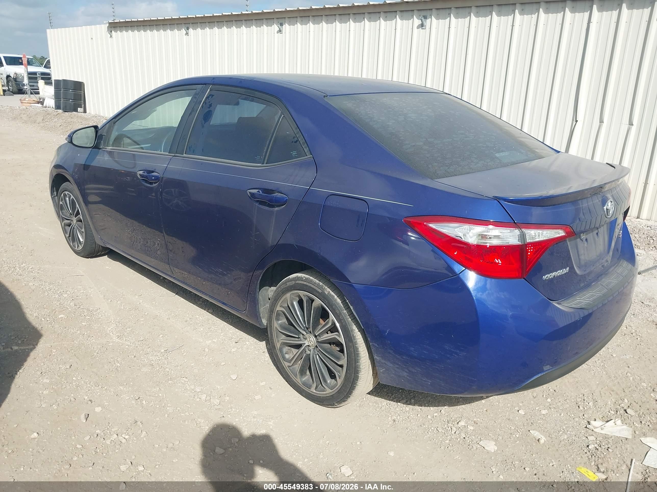 2014 Toyota Corolla S Plus Blue vin: 5YFBURHEXEP161048