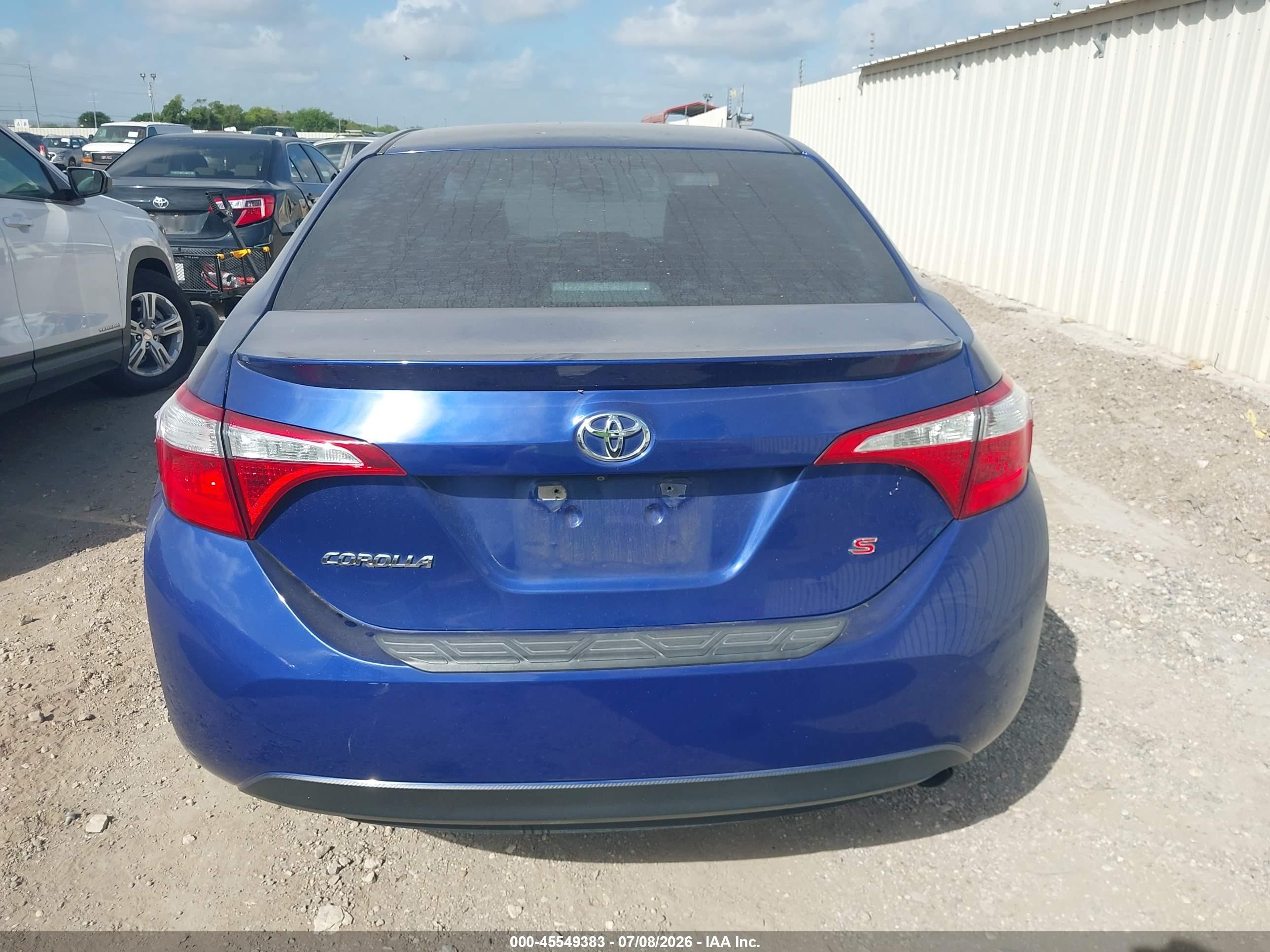 2014 Toyota Corolla S Plus Blue vin: 5YFBURHEXEP161048