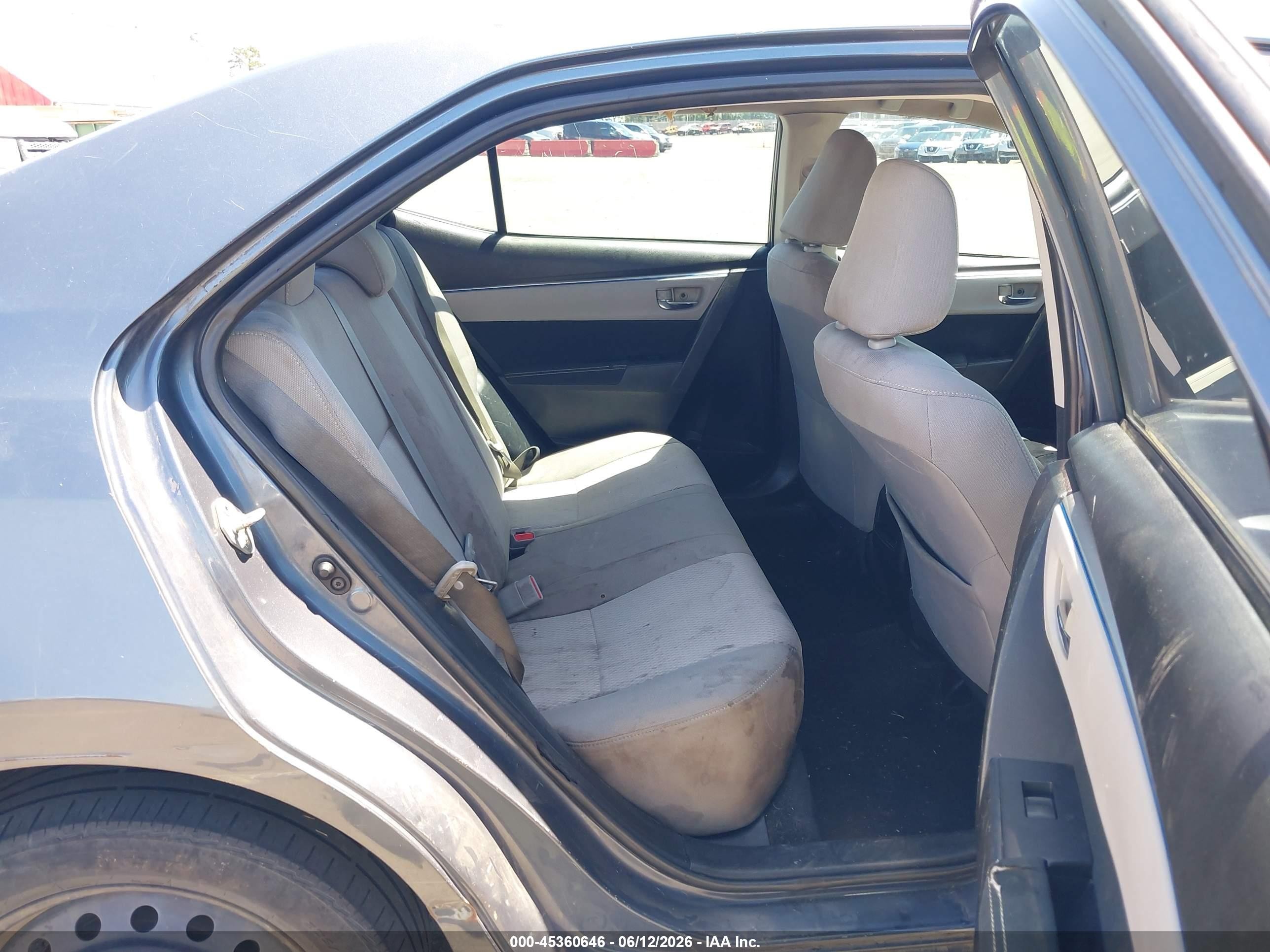 2014 Toyota Corolla Le Gray vin: 5YFBURHEXEP168324
