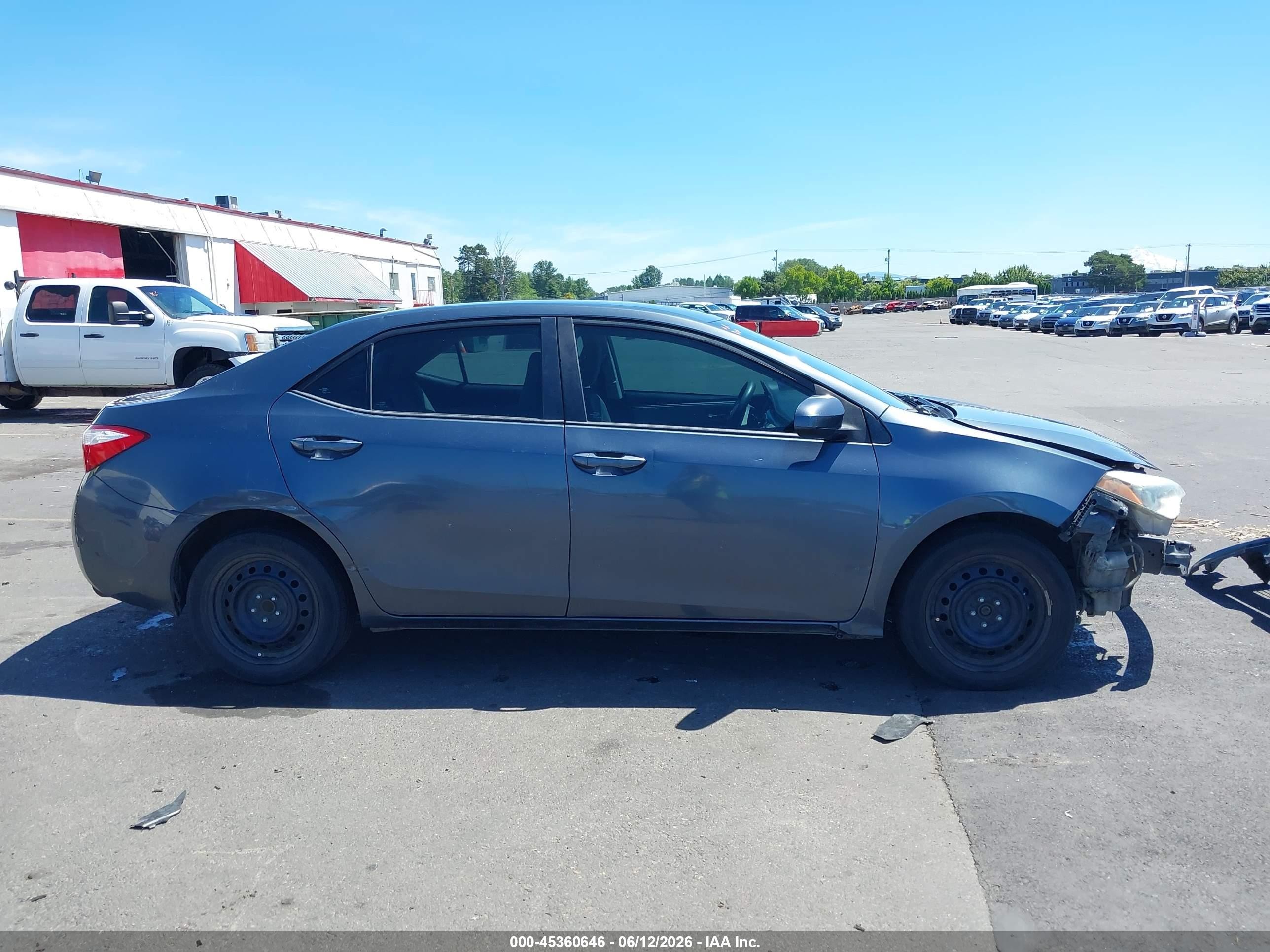 2014 Toyota Corolla Le Gray vin: 5YFBURHEXEP168324