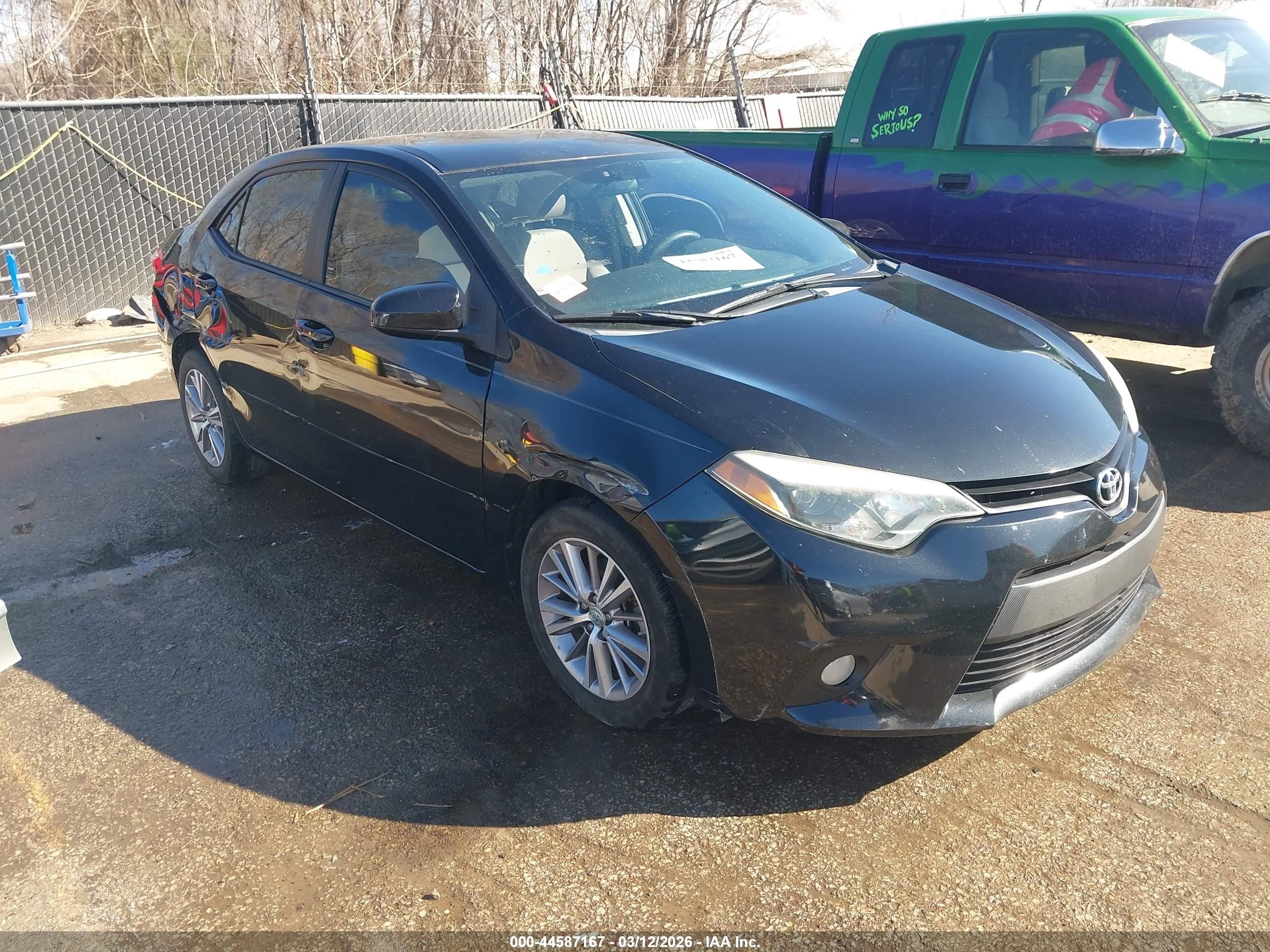 2014 Toyota Corolla Le Plus Black vin: 5YFBURHEXEP173314