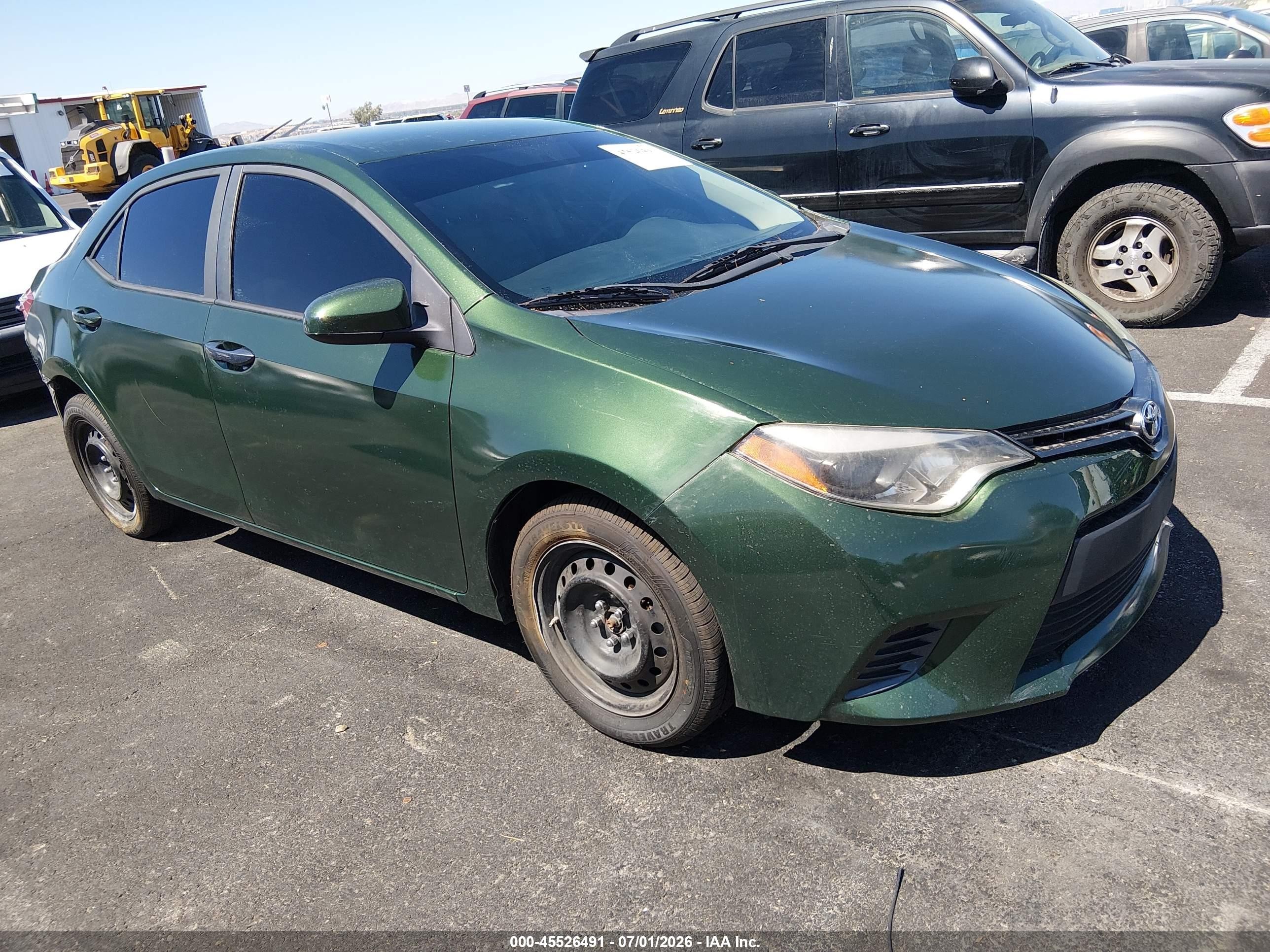2015 Toyota Corolla Le Green vin: 5YFBURHEXFP193659