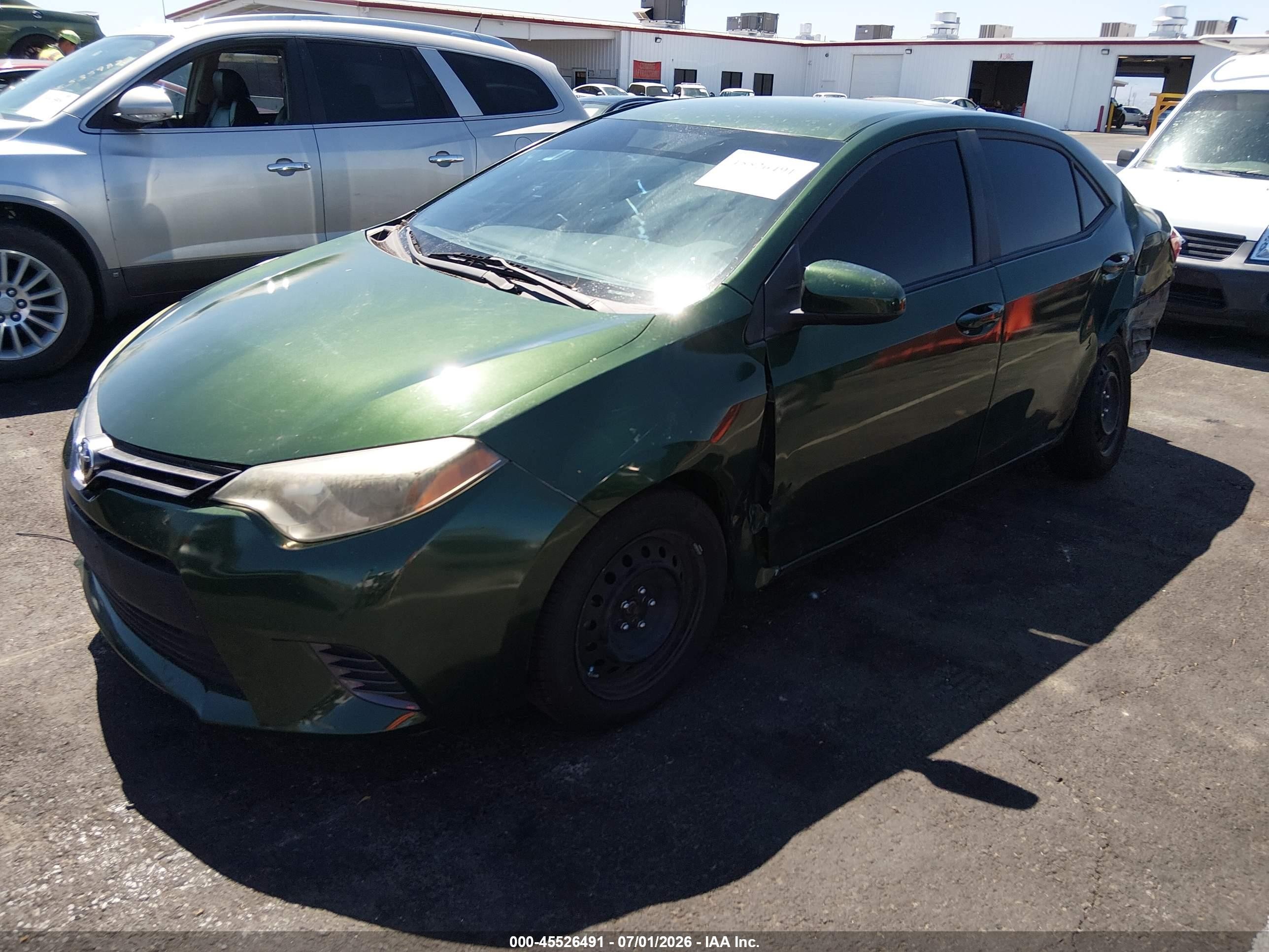 2015 Toyota Corolla Le Green vin: 5YFBURHEXFP193659