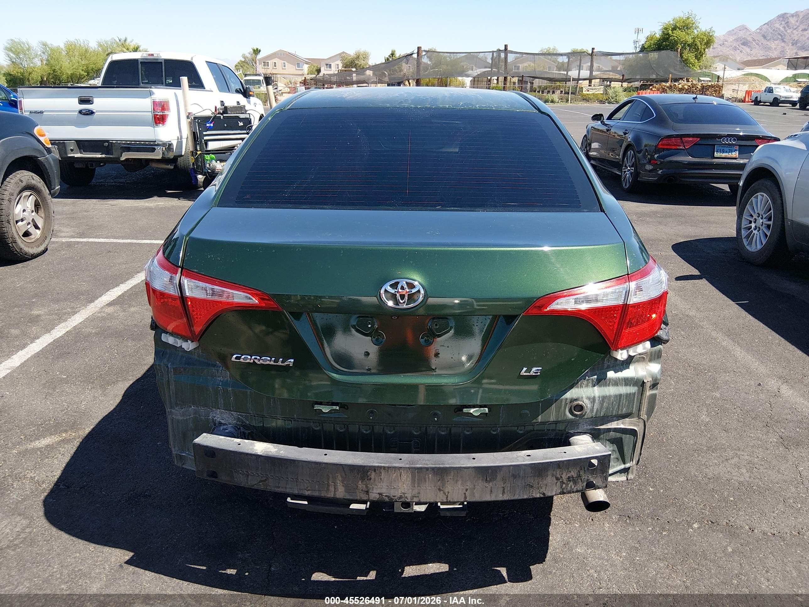 2015 Toyota Corolla Le Green vin: 5YFBURHEXFP193659