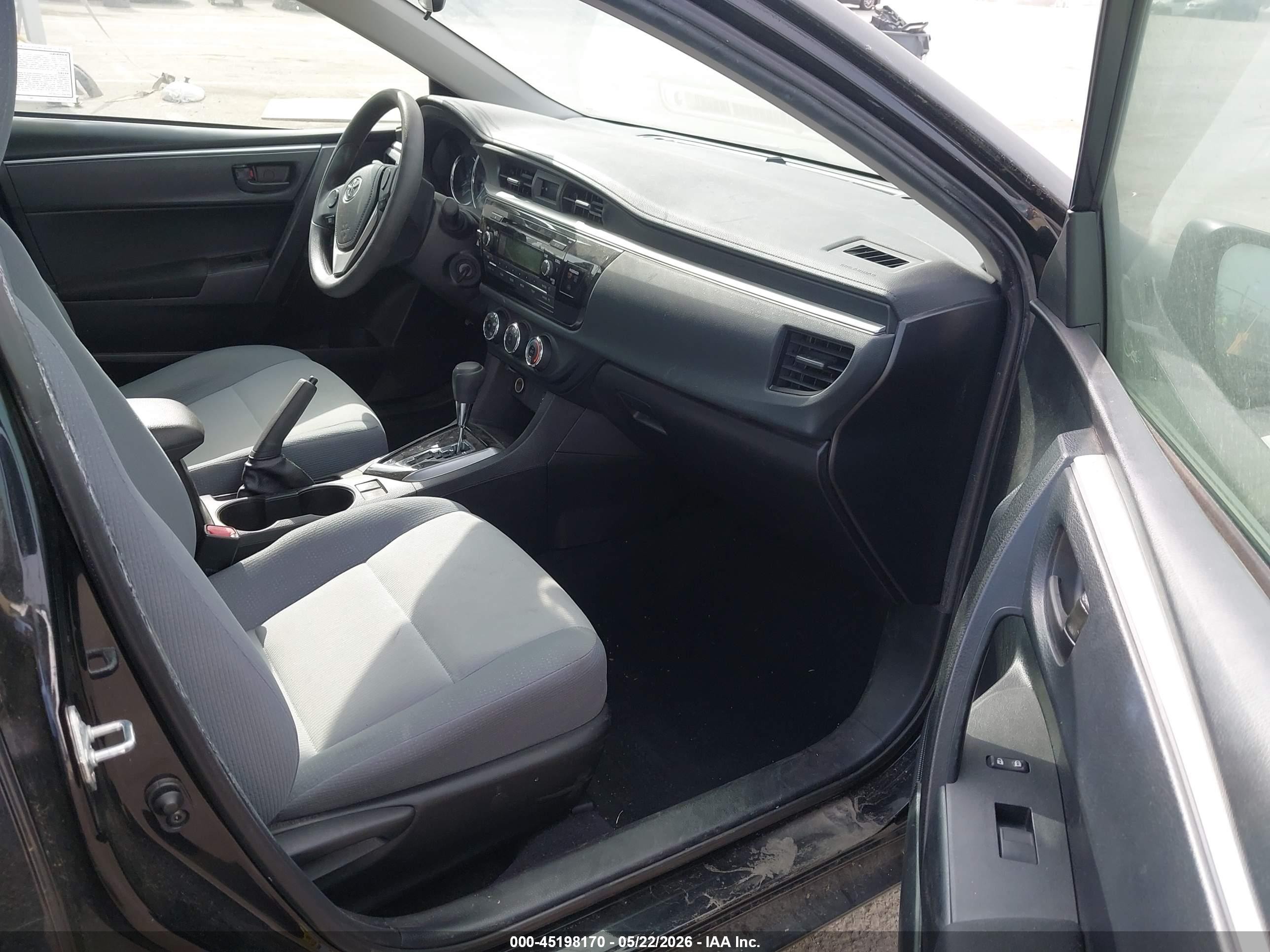 2015 Toyota Corolla L Black vin: 5YFBURHEXFP195041