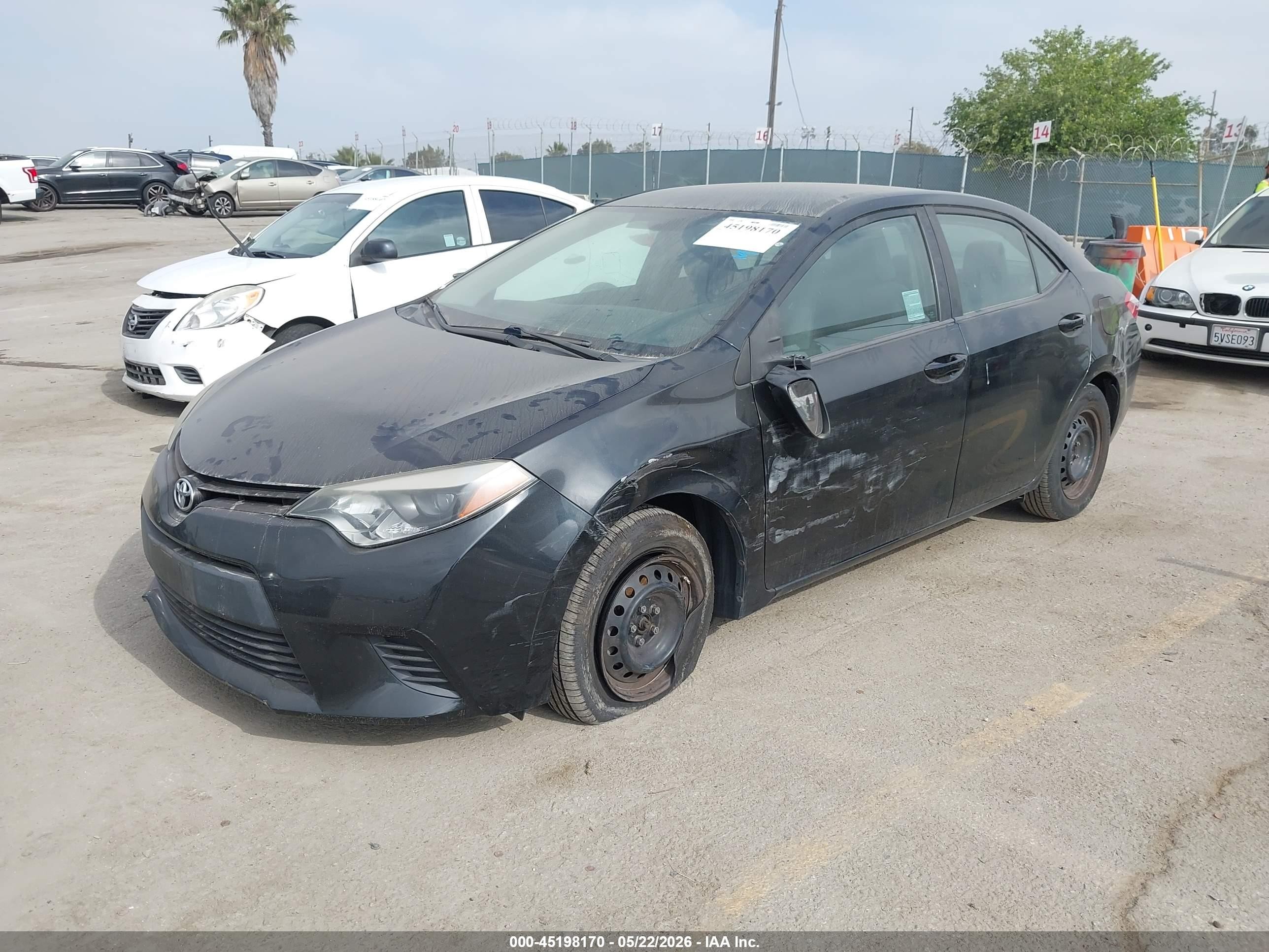 2015 Toyota Corolla L Black vin: 5YFBURHEXFP195041
