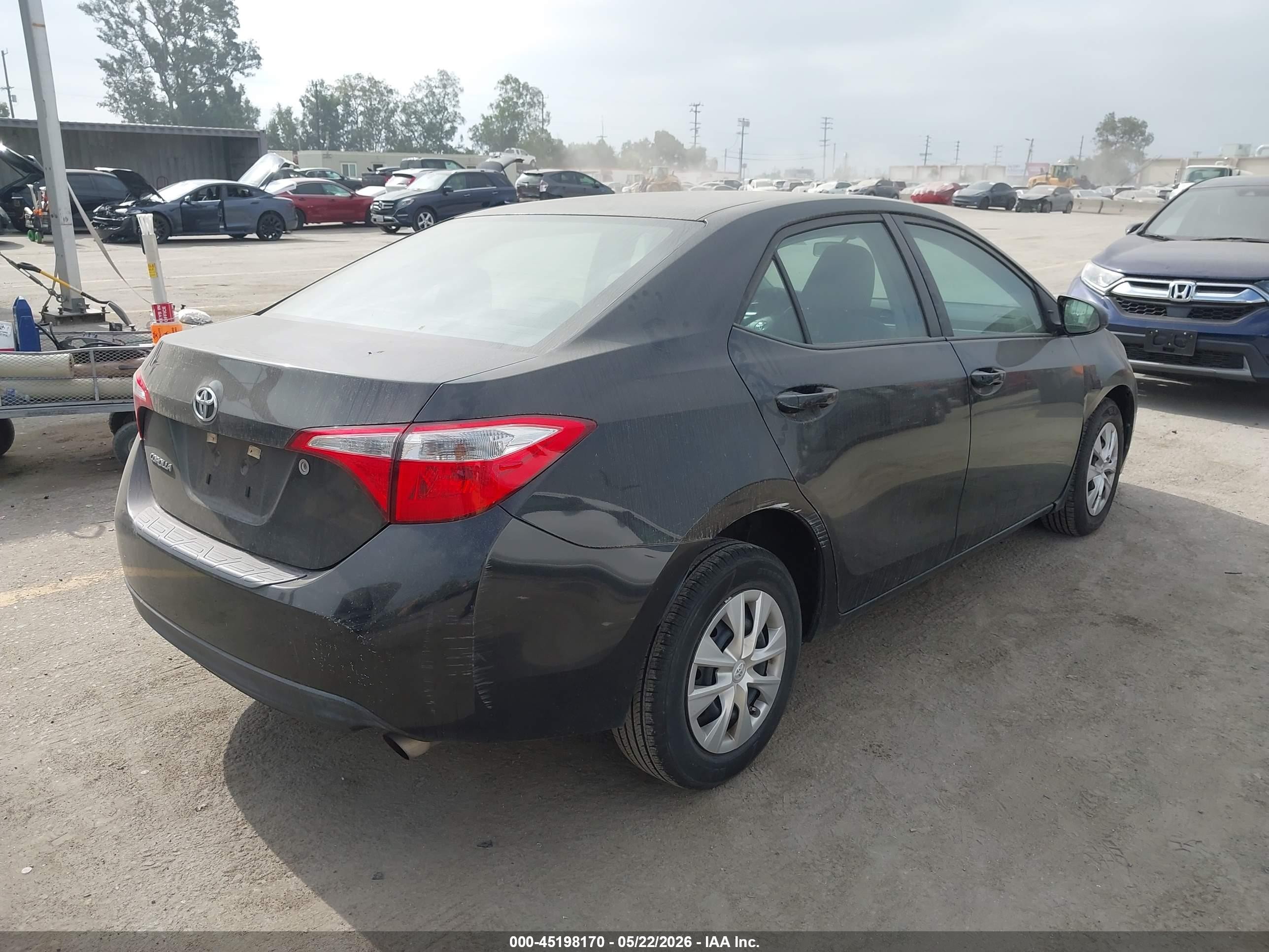 2015 Toyota Corolla L Black vin: 5YFBURHEXFP195041