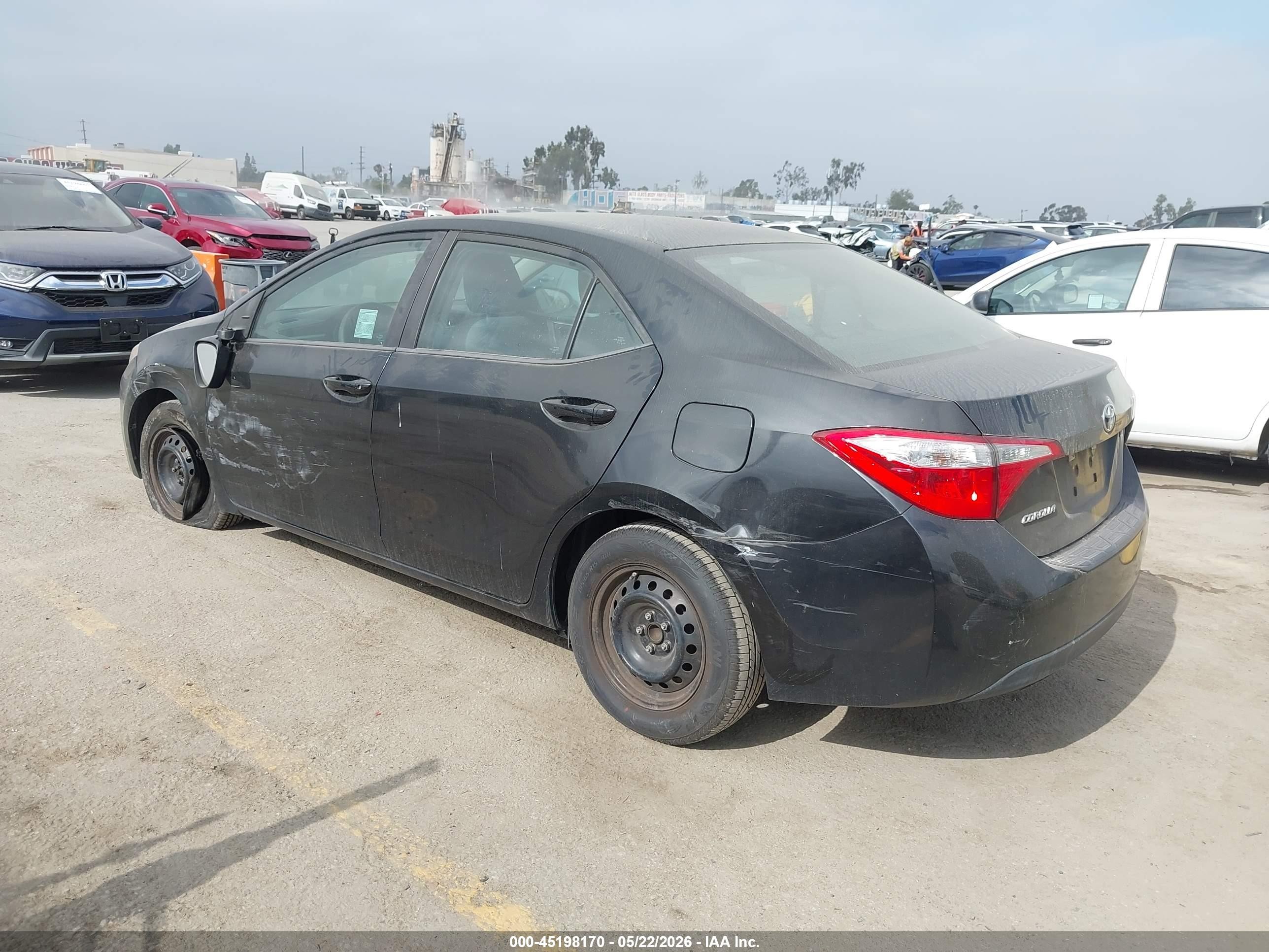 2015 Toyota Corolla L Black vin: 5YFBURHEXFP195041