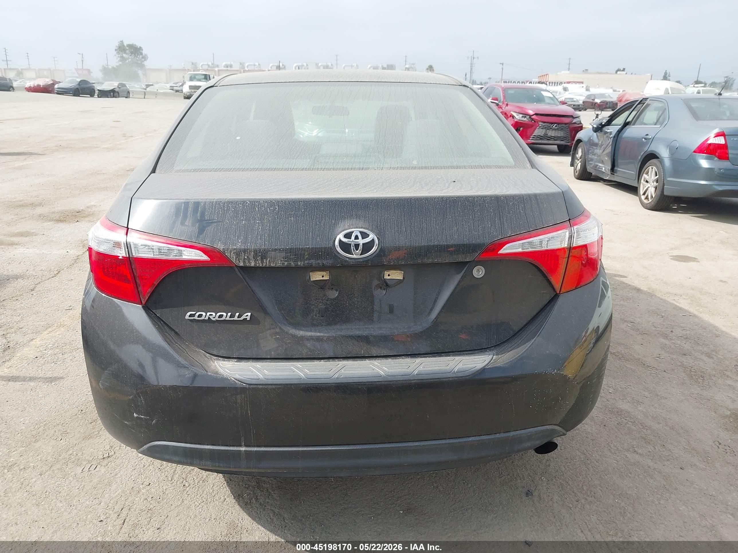 2015 Toyota Corolla L Black vin: 5YFBURHEXFP195041