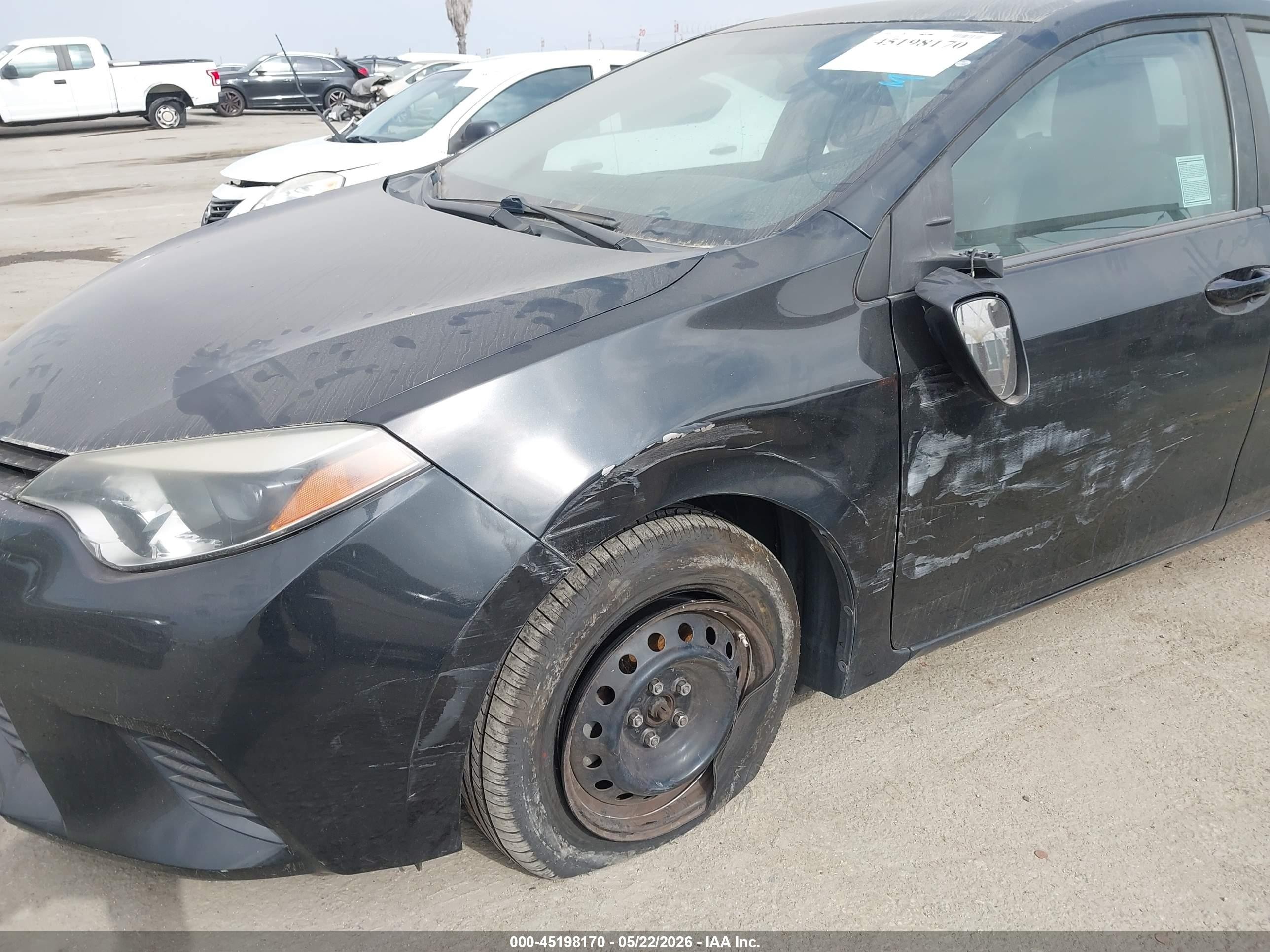 2015 Toyota Corolla L Black vin: 5YFBURHEXFP195041
