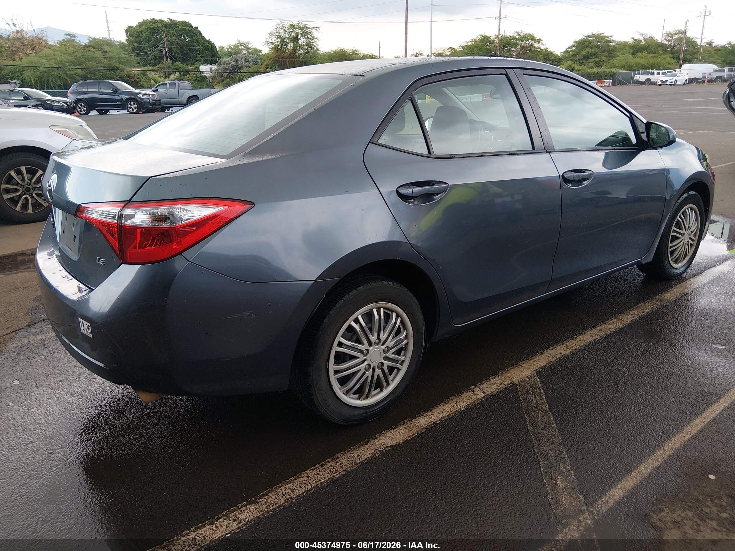2015 Toyota Corolla Le/le Plus/le Premium Blue vin: 5YFBURHEXFP201310