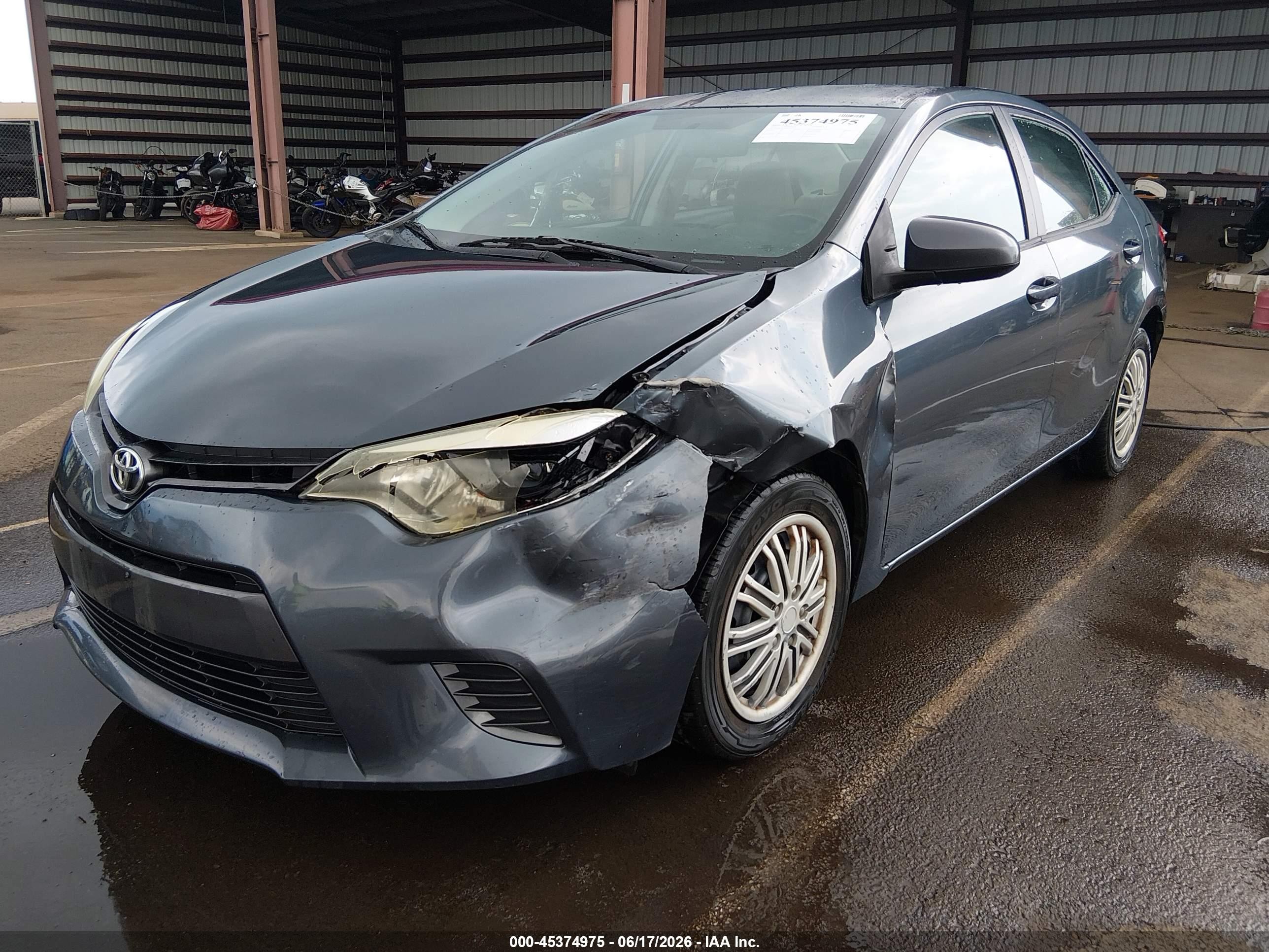 2015 Toyota Corolla Le/le Plus/le Premium Blue vin: 5YFBURHEXFP201310