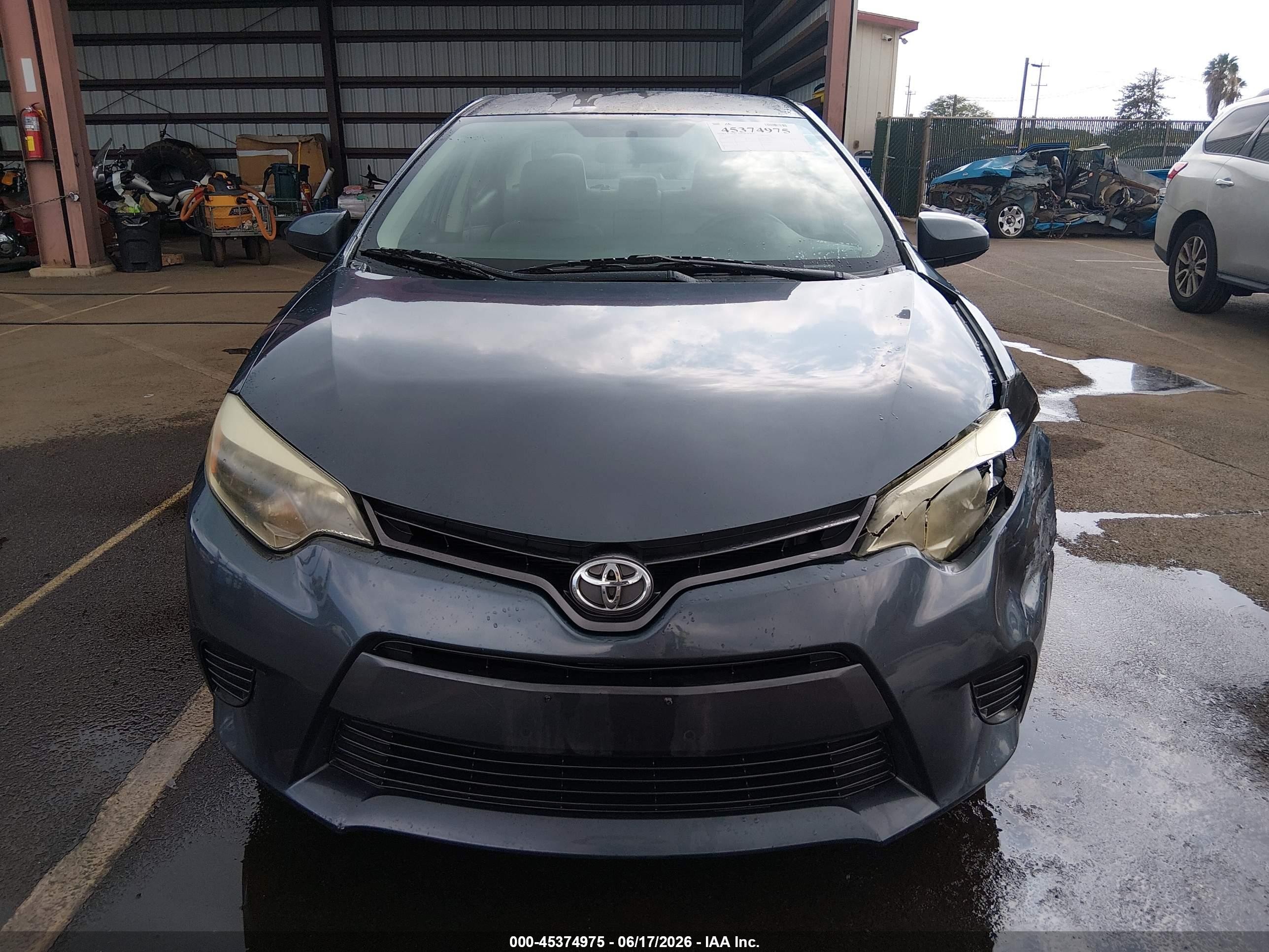 2015 Toyota Corolla Le/le Plus/le Premium Blue vin: 5YFBURHEXFP201310