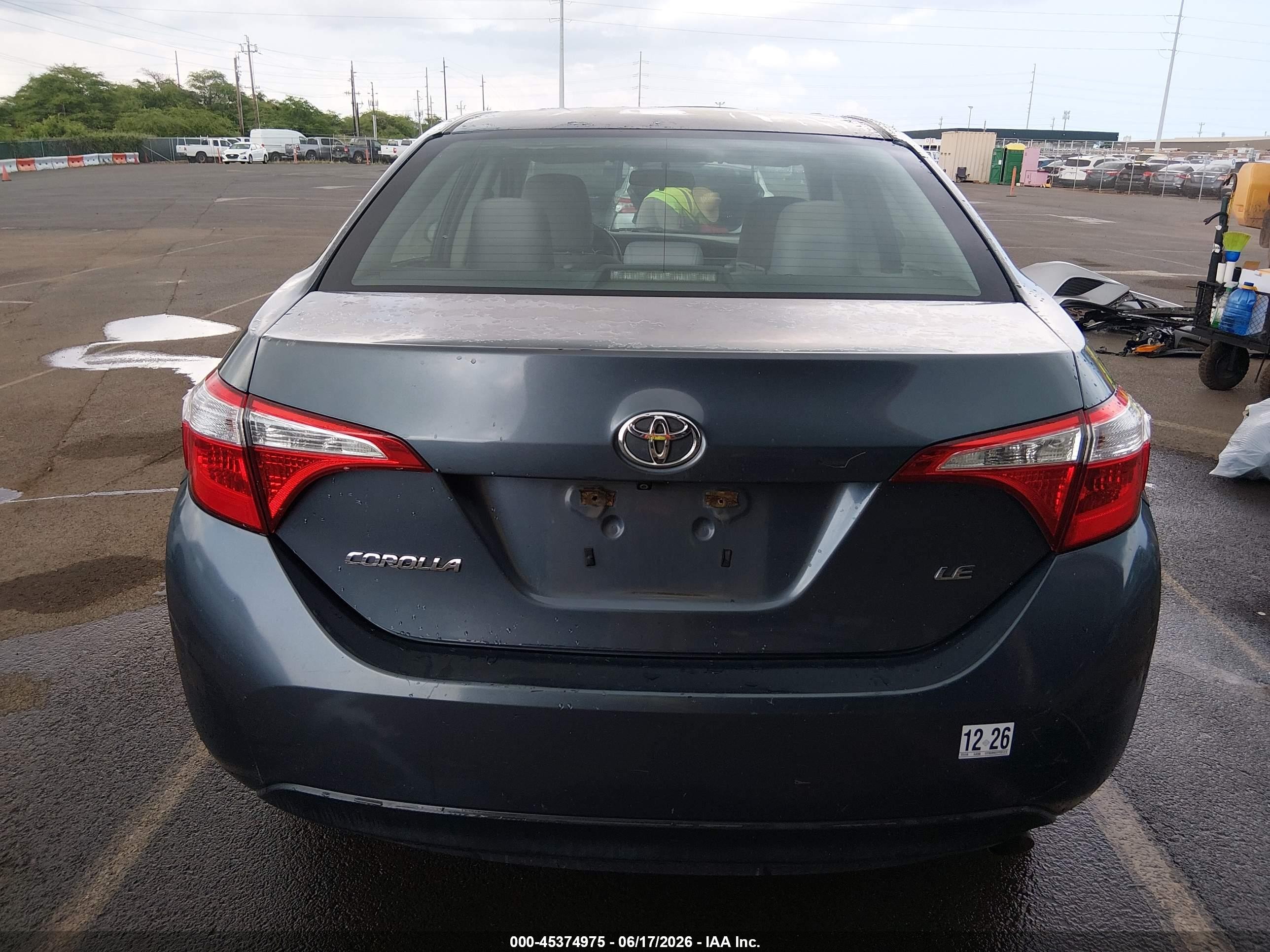 2015 Toyota Corolla Le/le Plus/le Premium Blue vin: 5YFBURHEXFP201310