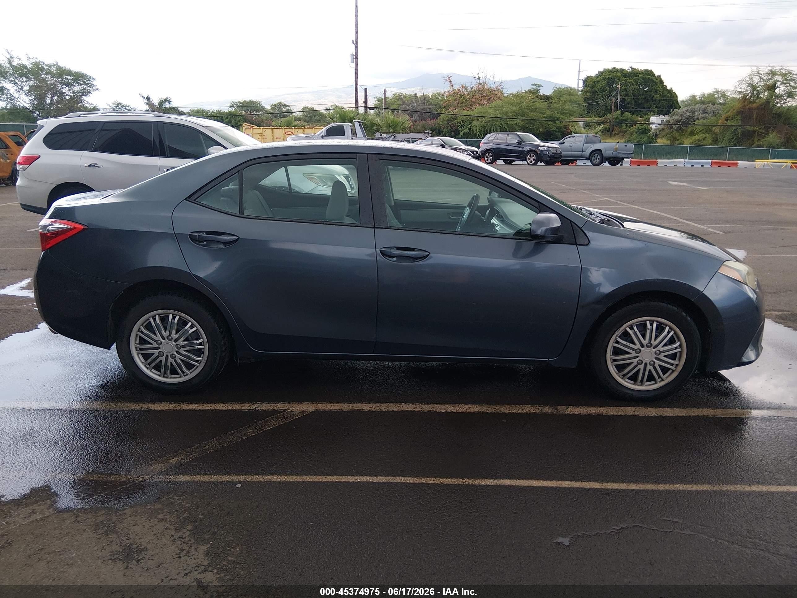 2015 Toyota Corolla Le/le Plus/le Premium Blue vin: 5YFBURHEXFP201310