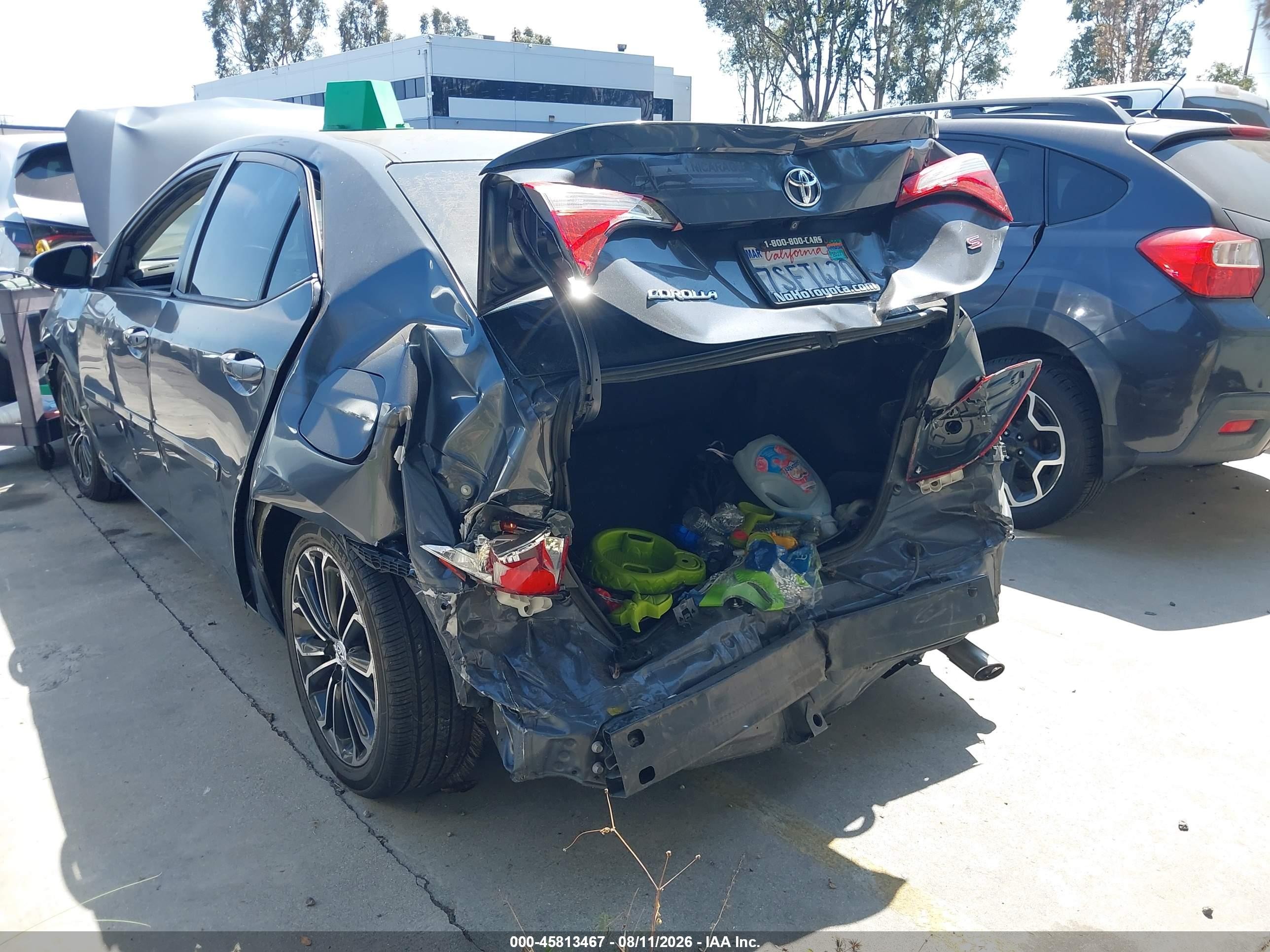 2015 Toyota Corolla S Plus Gray vin: 5YFBURHEXFP236364