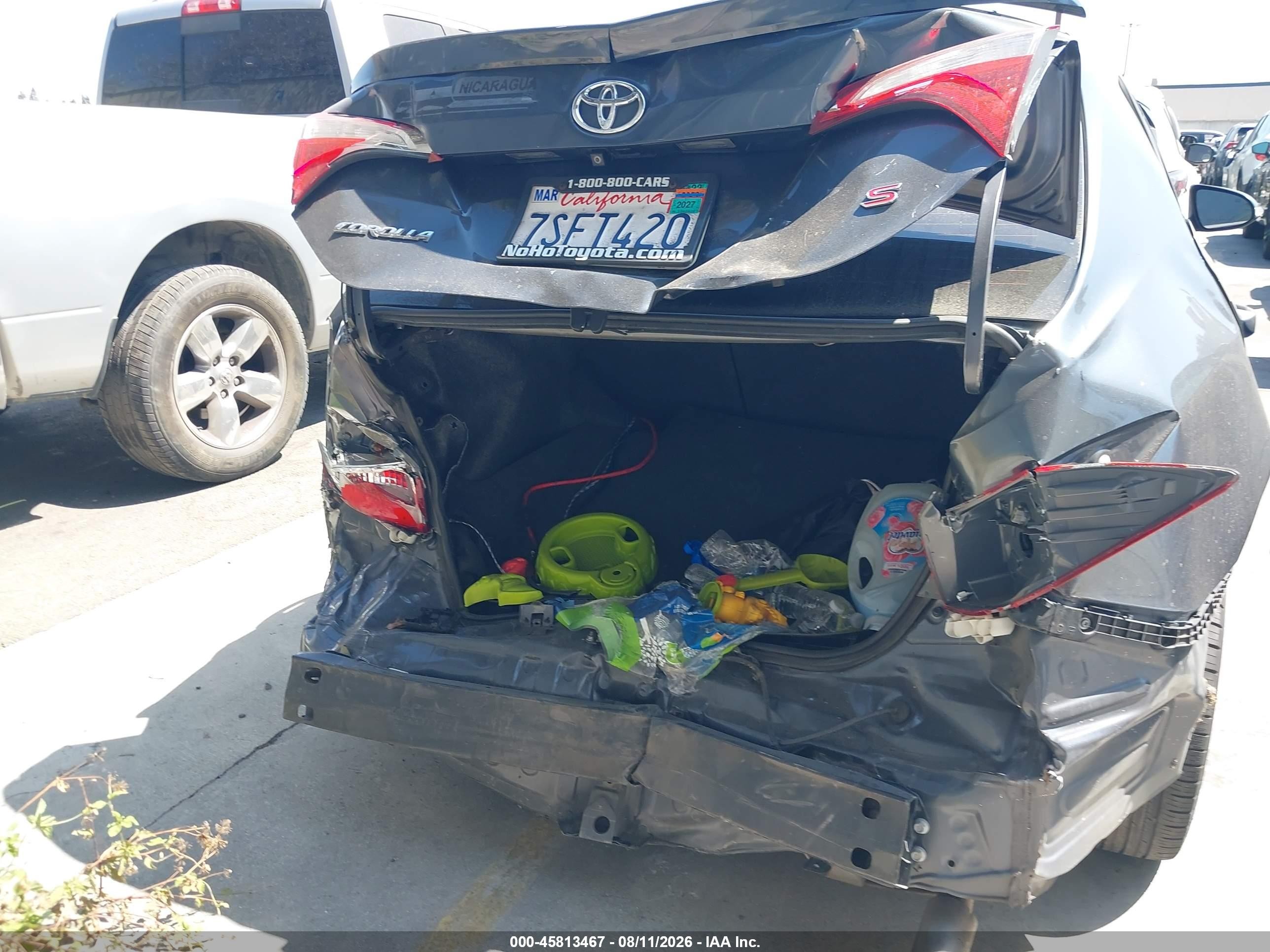 2015 Toyota Corolla S Plus Gray vin: 5YFBURHEXFP236364
