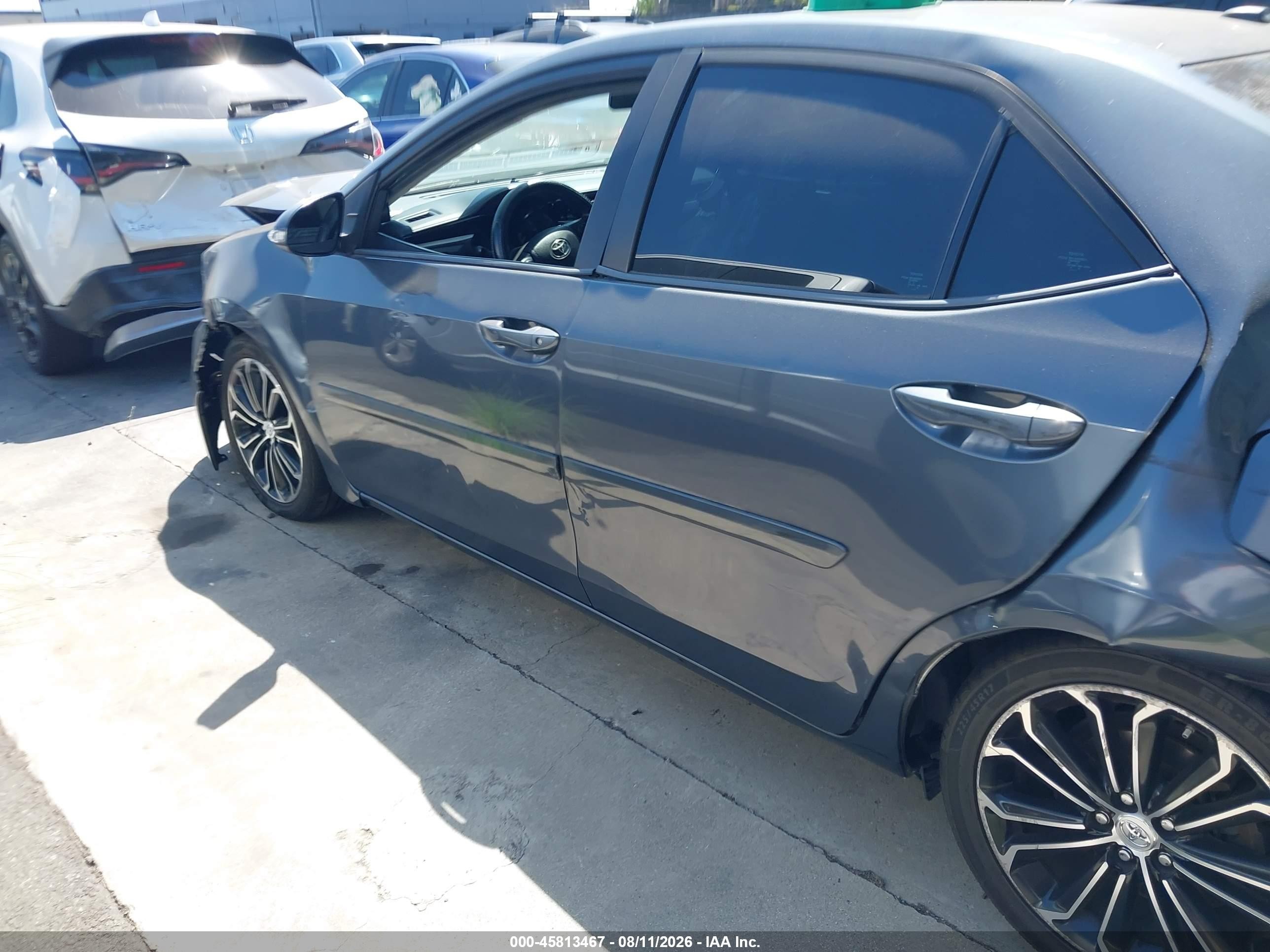 2015 Toyota Corolla S Plus Gray vin: 5YFBURHEXFP236364