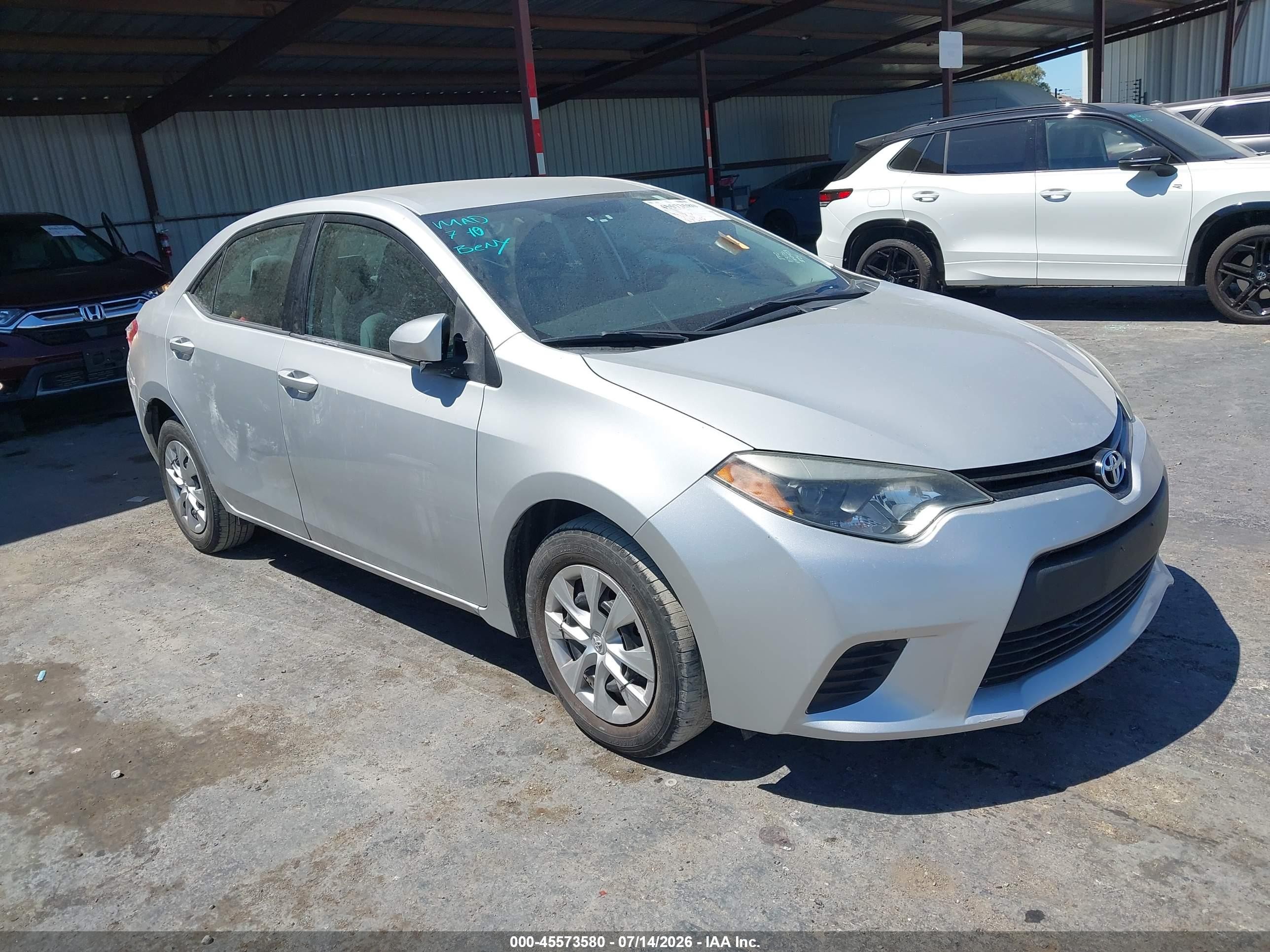 2015 Toyota Corolla L Gray vin: 5YFBURHEXFP260423