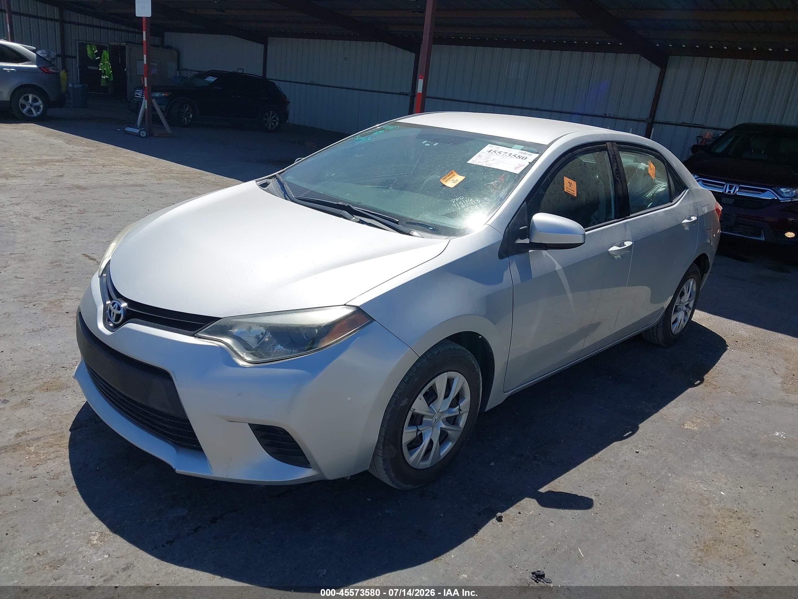 2015 Toyota Corolla L Gray vin: 5YFBURHEXFP260423