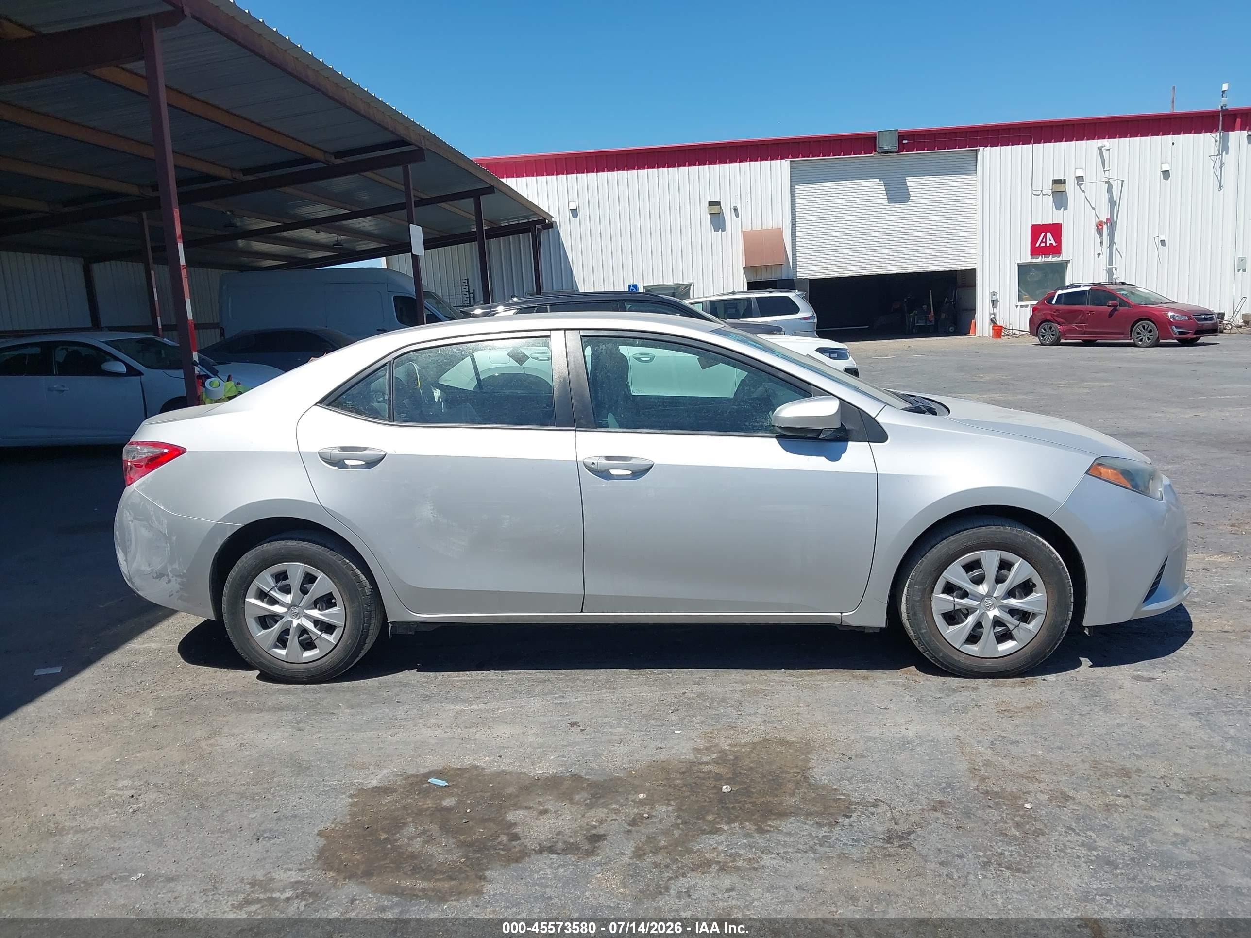 2015 Toyota Corolla L Gray vin: 5YFBURHEXFP260423
