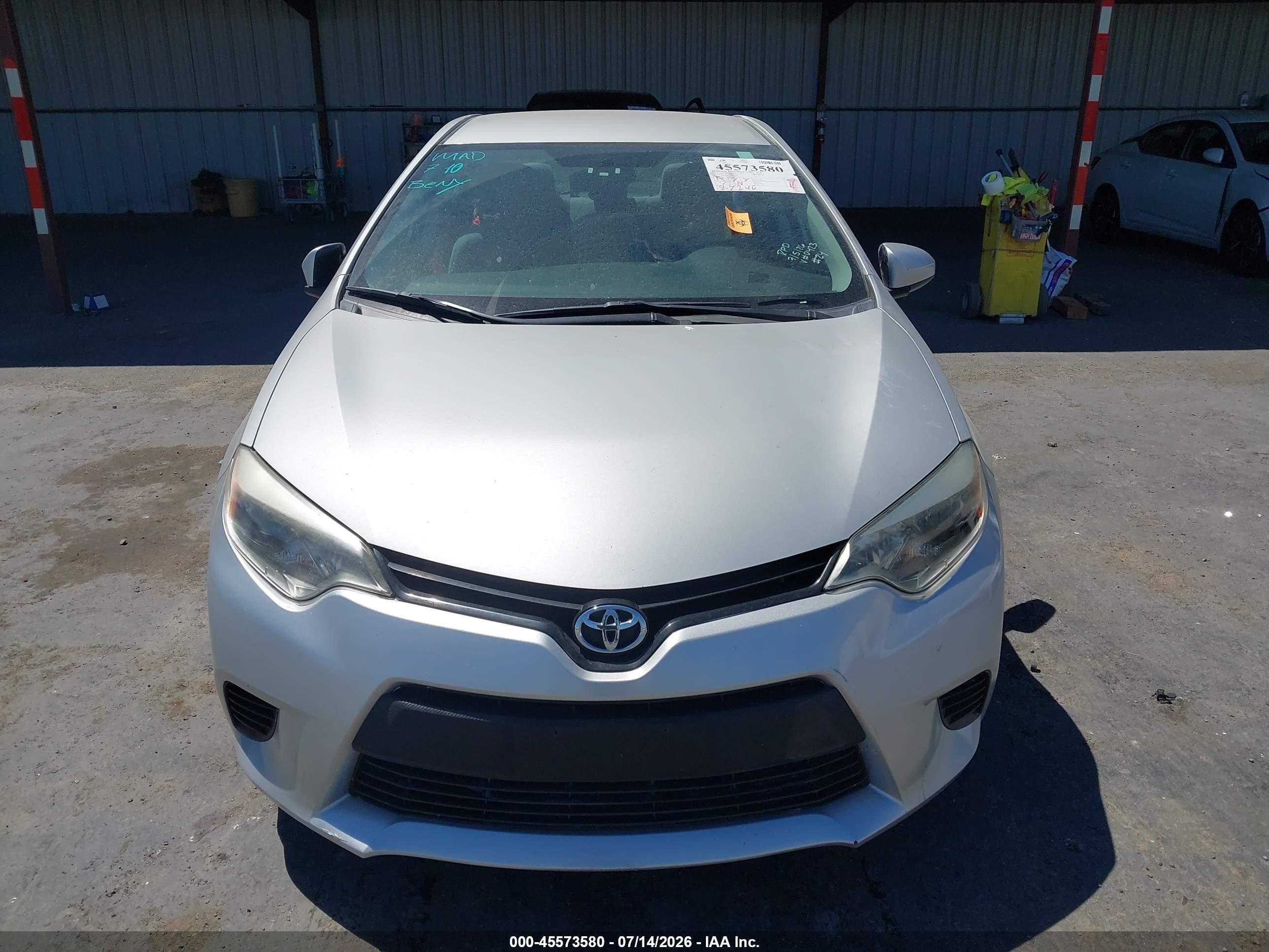 2015 Toyota Corolla L Gray vin: 5YFBURHEXFP260423
