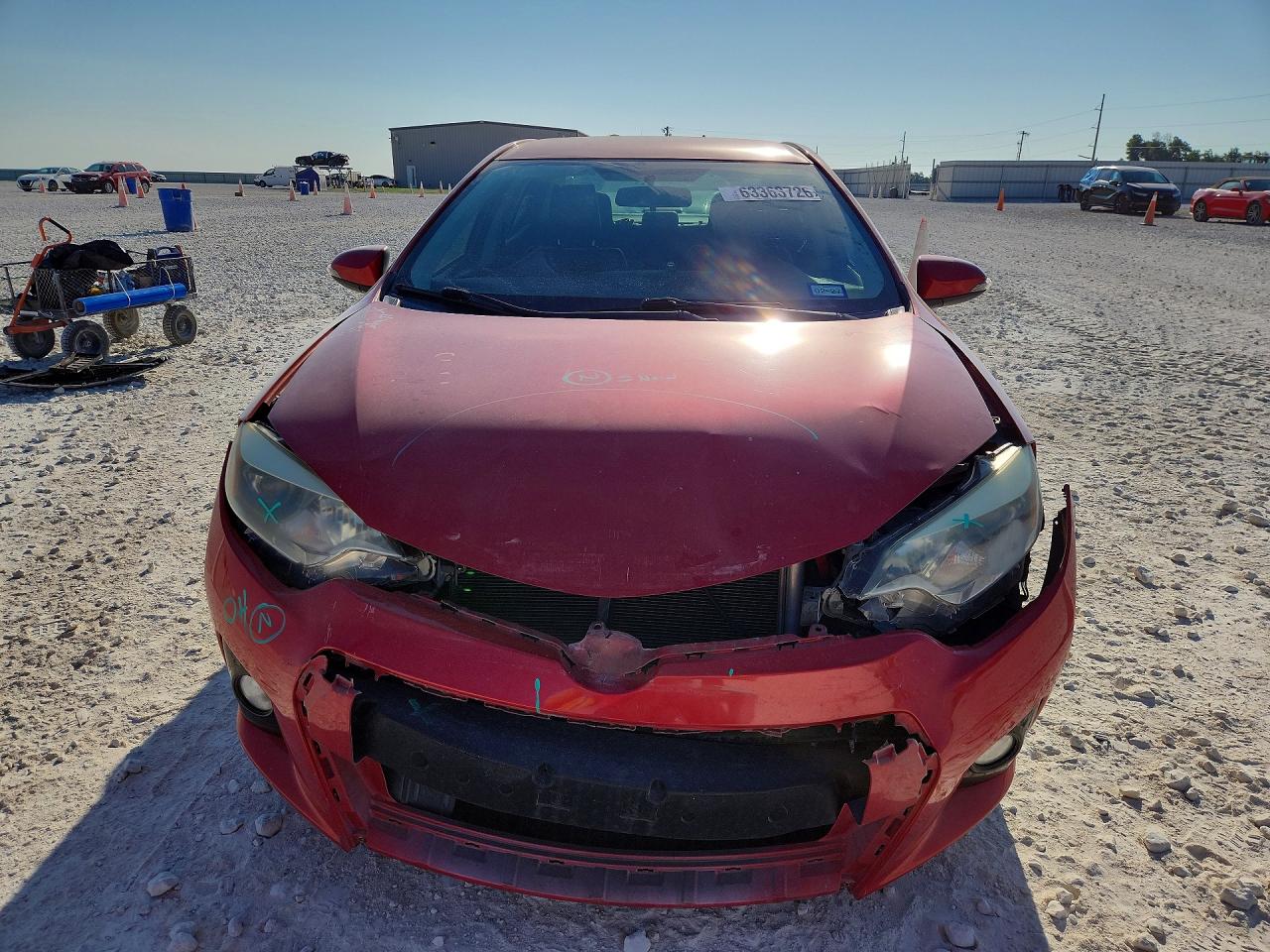2015 Toyota Corolla S Plus Red vin: 5YFBURHEXFP272233