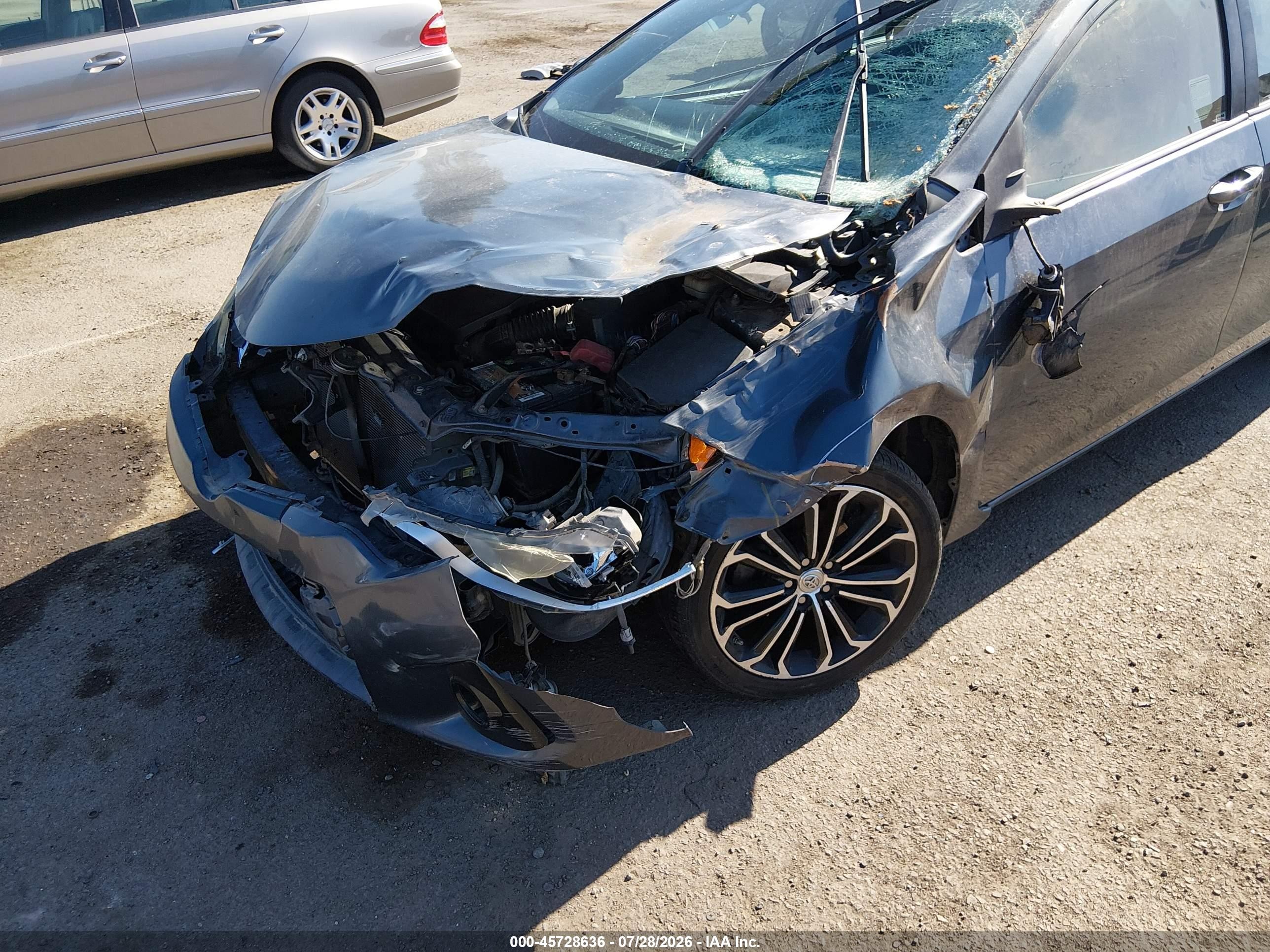 2015 Toyota Corolla S Plus Gray vin: 5YFBURHEXFP274337
