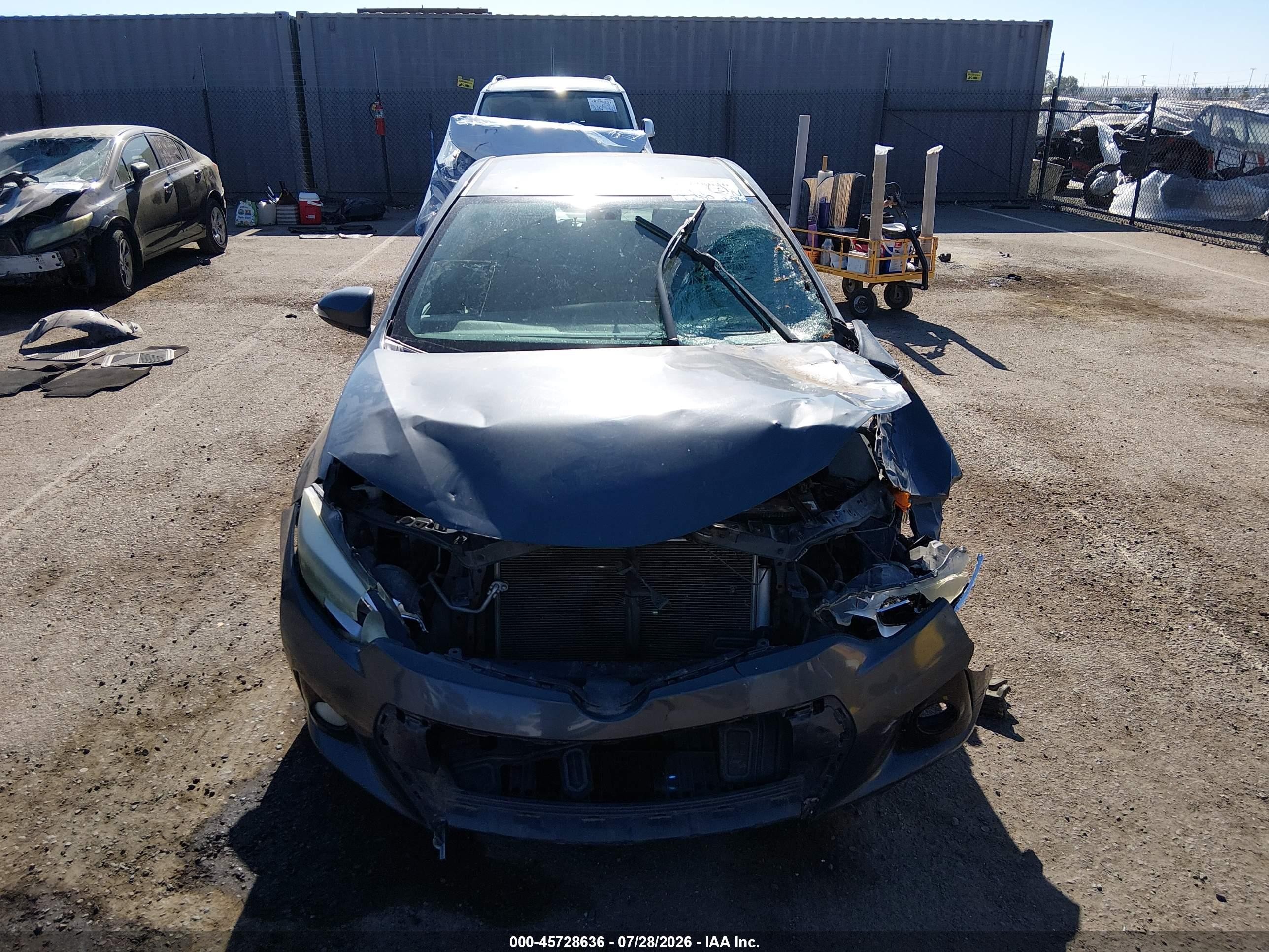 2015 Toyota Corolla S Plus Gray vin: 5YFBURHEXFP274337
