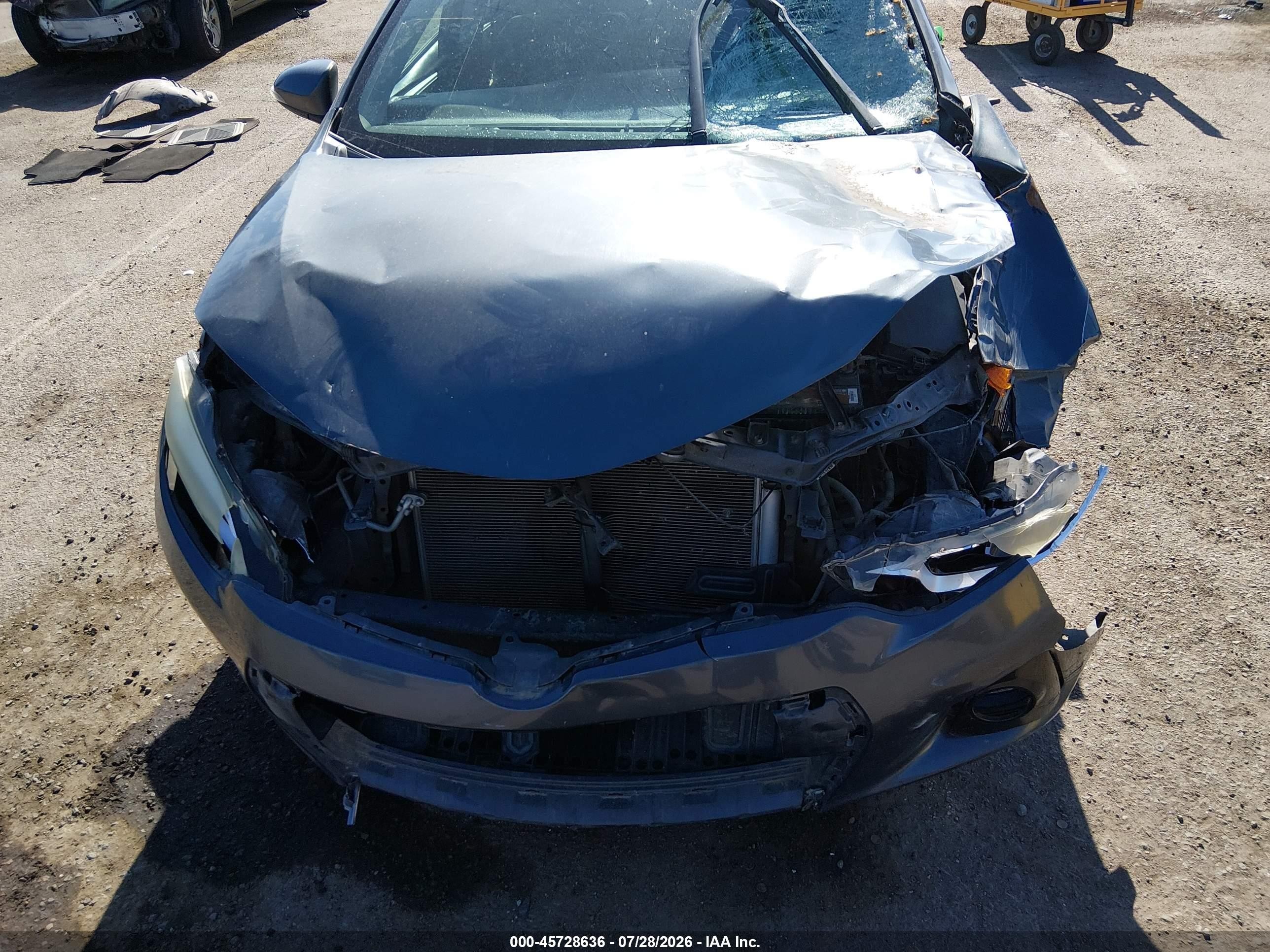 2015 Toyota Corolla S Plus Gray vin: 5YFBURHEXFP274337