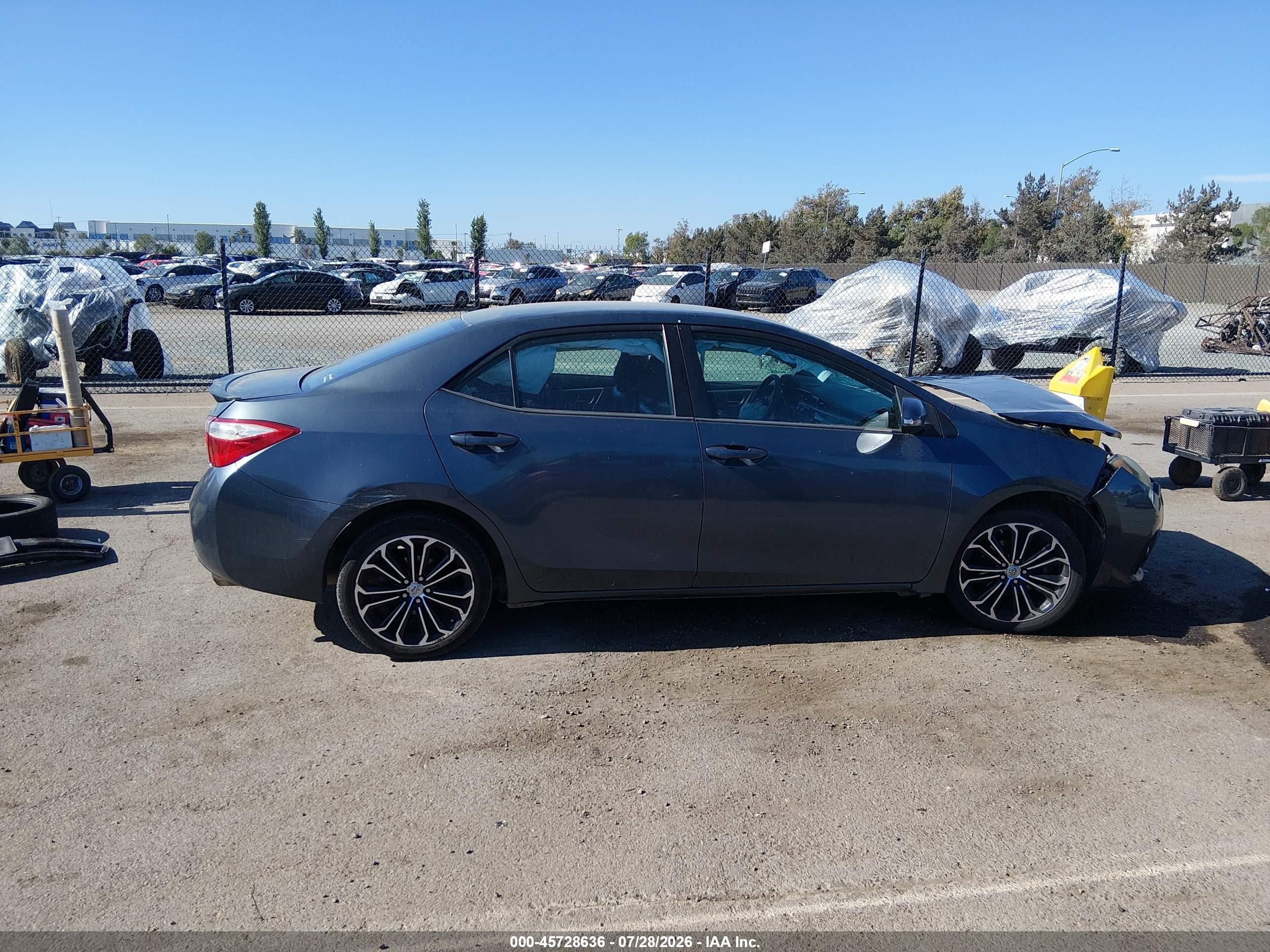 2015 Toyota Corolla S Plus Gray vin: 5YFBURHEXFP274337