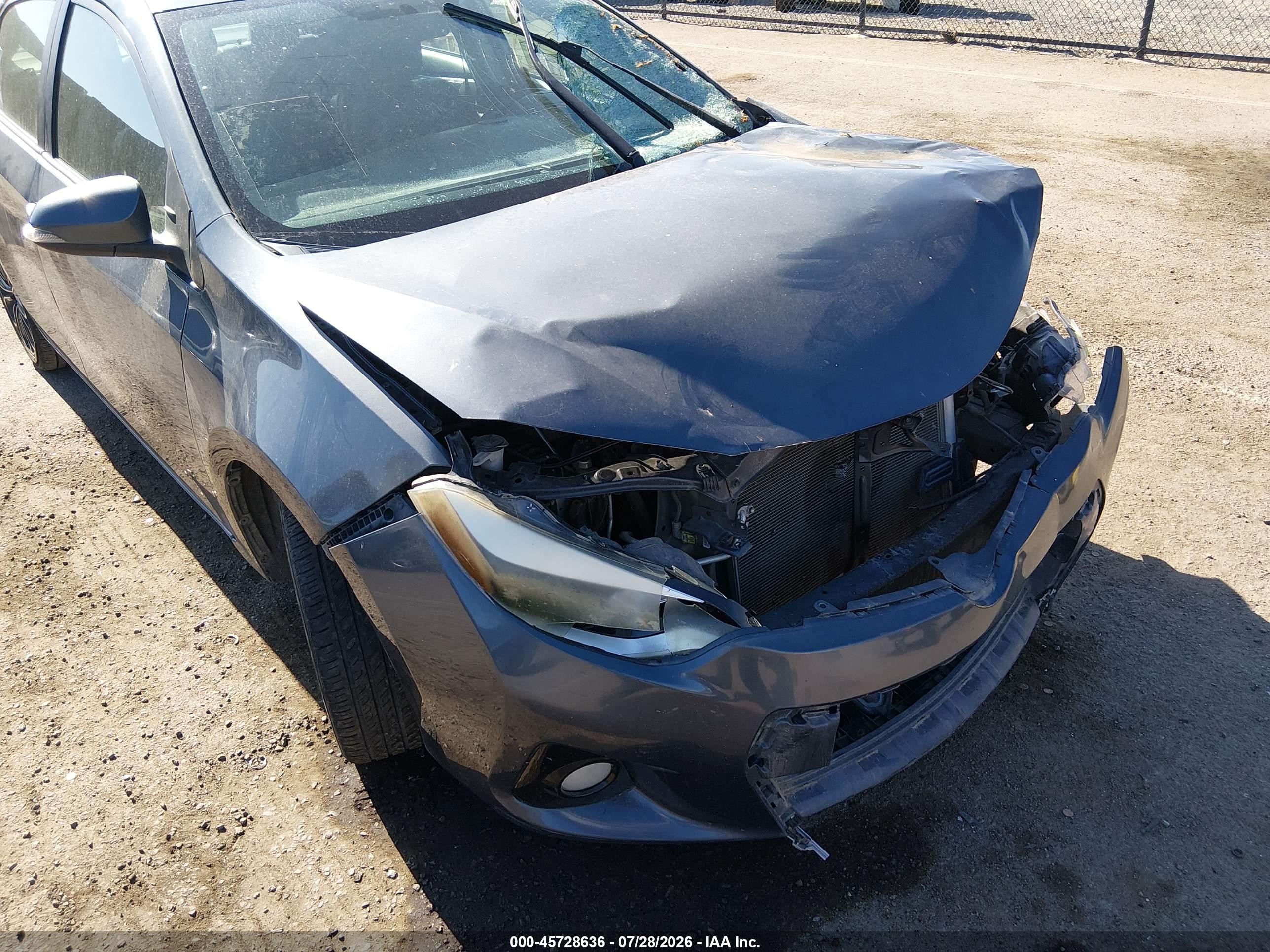 2015 Toyota Corolla S Plus Gray vin: 5YFBURHEXFP274337
