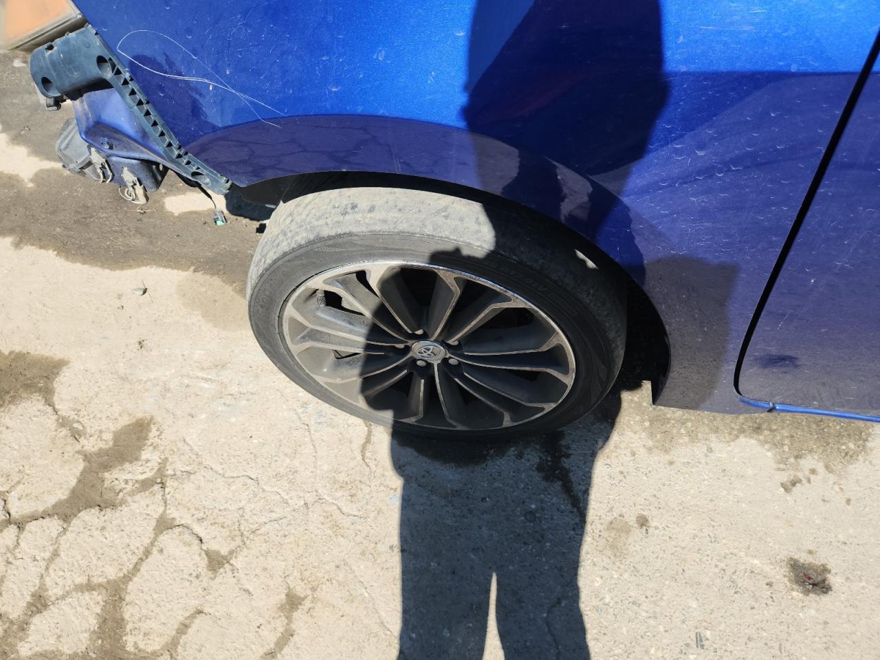 2015 Toyota Corolla S Plus Blue vin: 5YFBURHEXFP276928 Damage: Left Front Wheel, Curb Rash, 6 To 7 Inches
