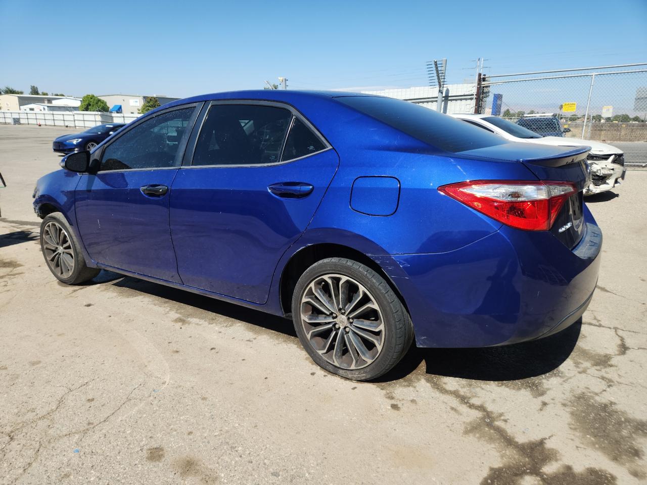 2015 Toyota Corolla S Plus Blue vin: 5YFBURHEXFP276928 Damage: Rear Bumper, Multiple Scratches Heavy, 4