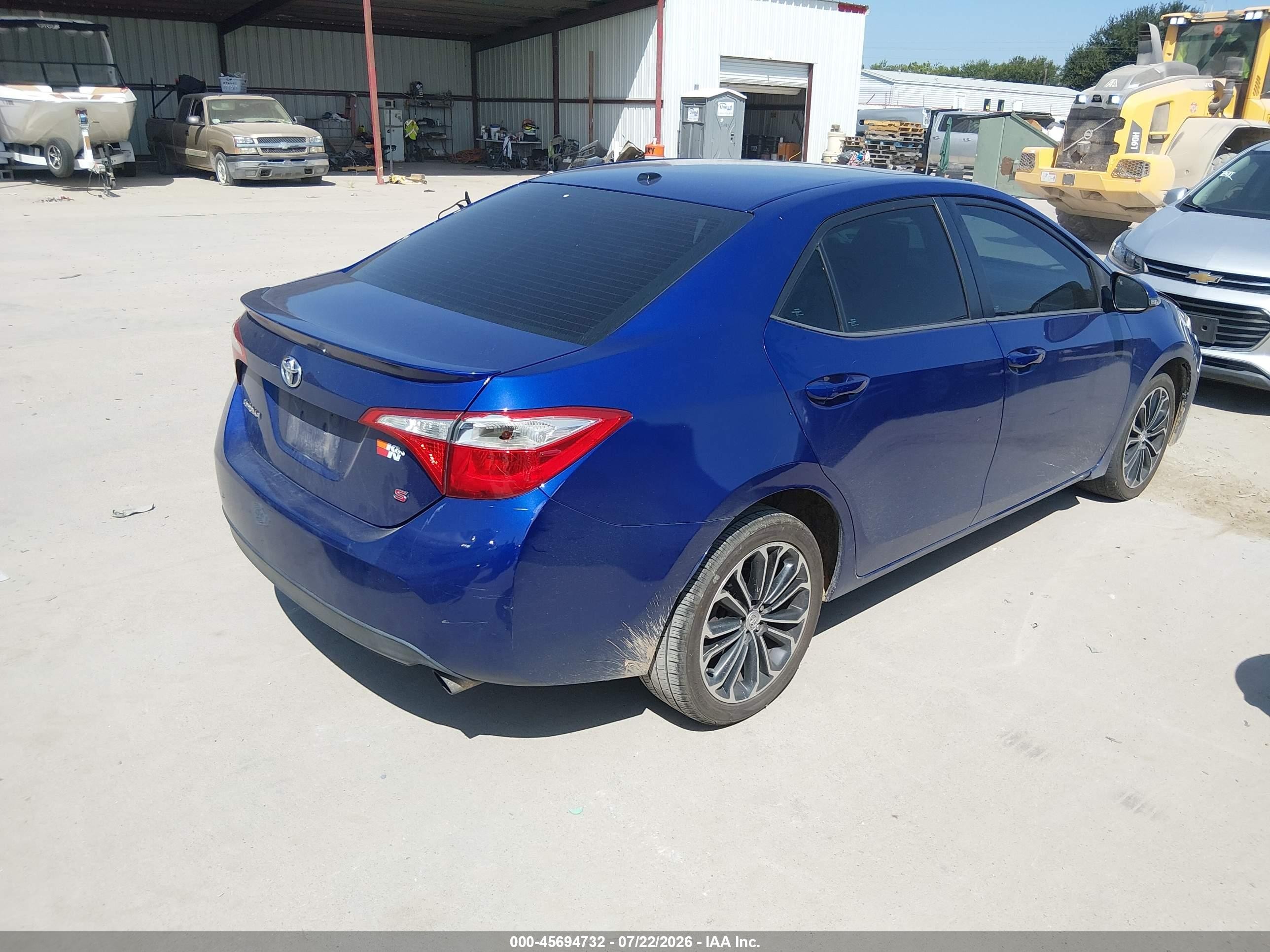 2015 Toyota Corolla S Plus Blue vin: 5YFBURHEXFP290389