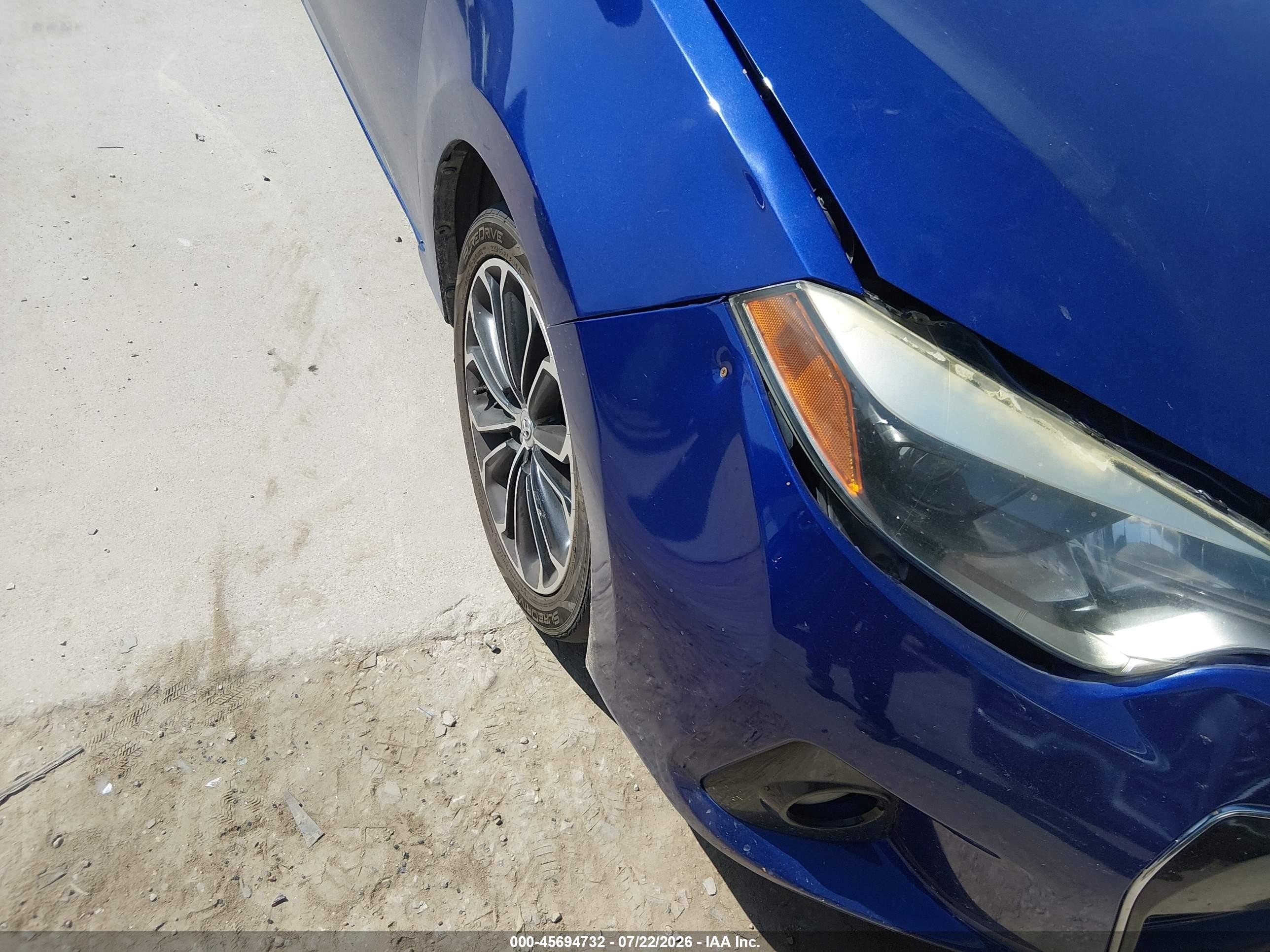 2015 Toyota Corolla S Plus Blue vin: 5YFBURHEXFP290389