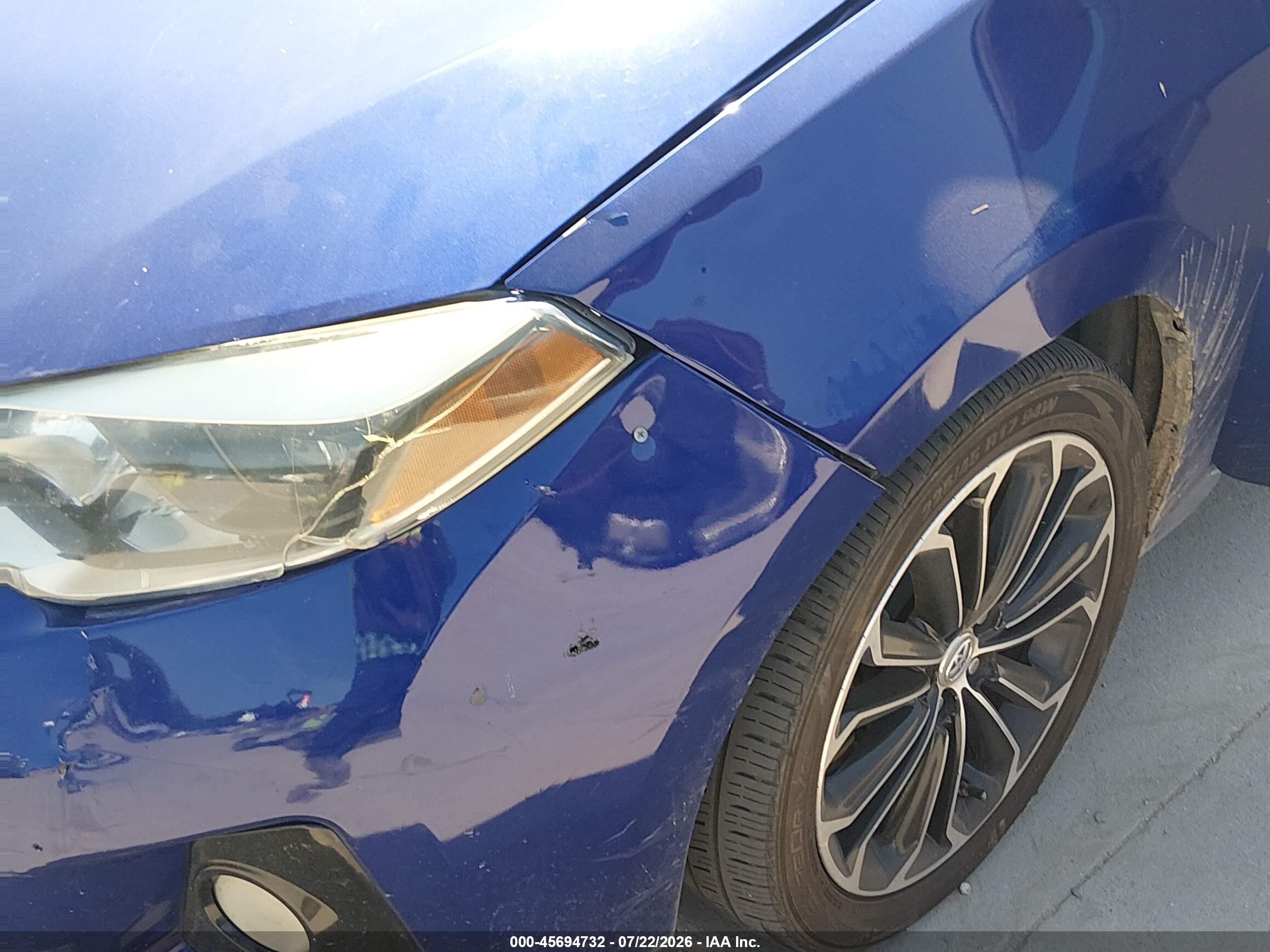 2015 Toyota Corolla S Plus Blue vin: 5YFBURHEXFP290389