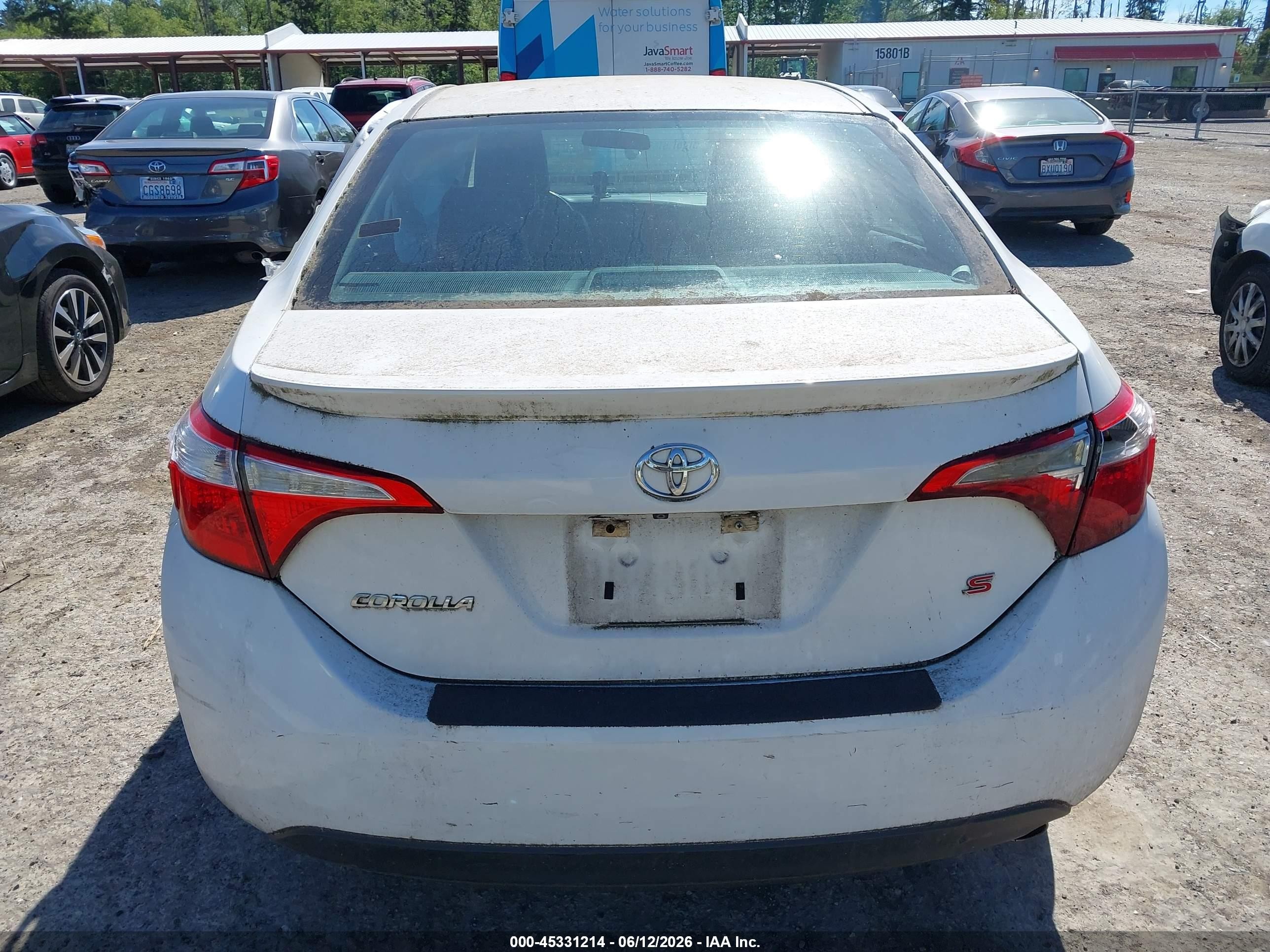 2015 Toyota Corolla S White vin: 5YFBURHEXFP298198